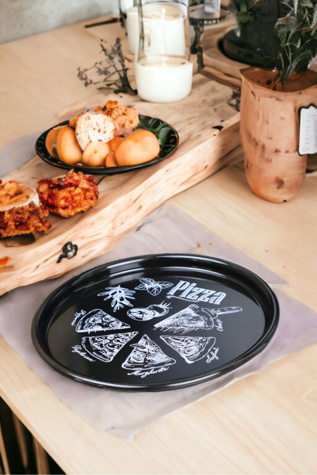 36 No Pizza Tabağı Tepsisi Supla Pasta Tabağı Servis Tabağı 36cm