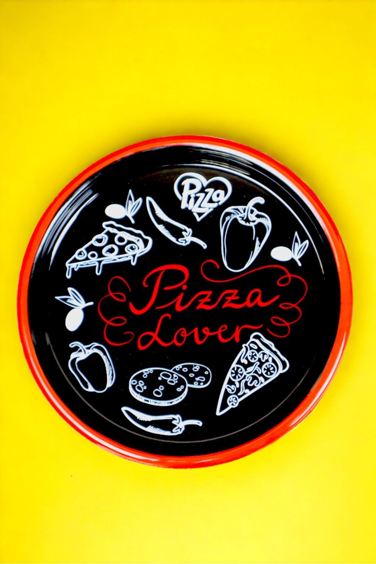 36 No Pizza Tabağı Tepsisi Supla Pasta Tabağı Servis Tabağı Fırın Tepsisi 36cm