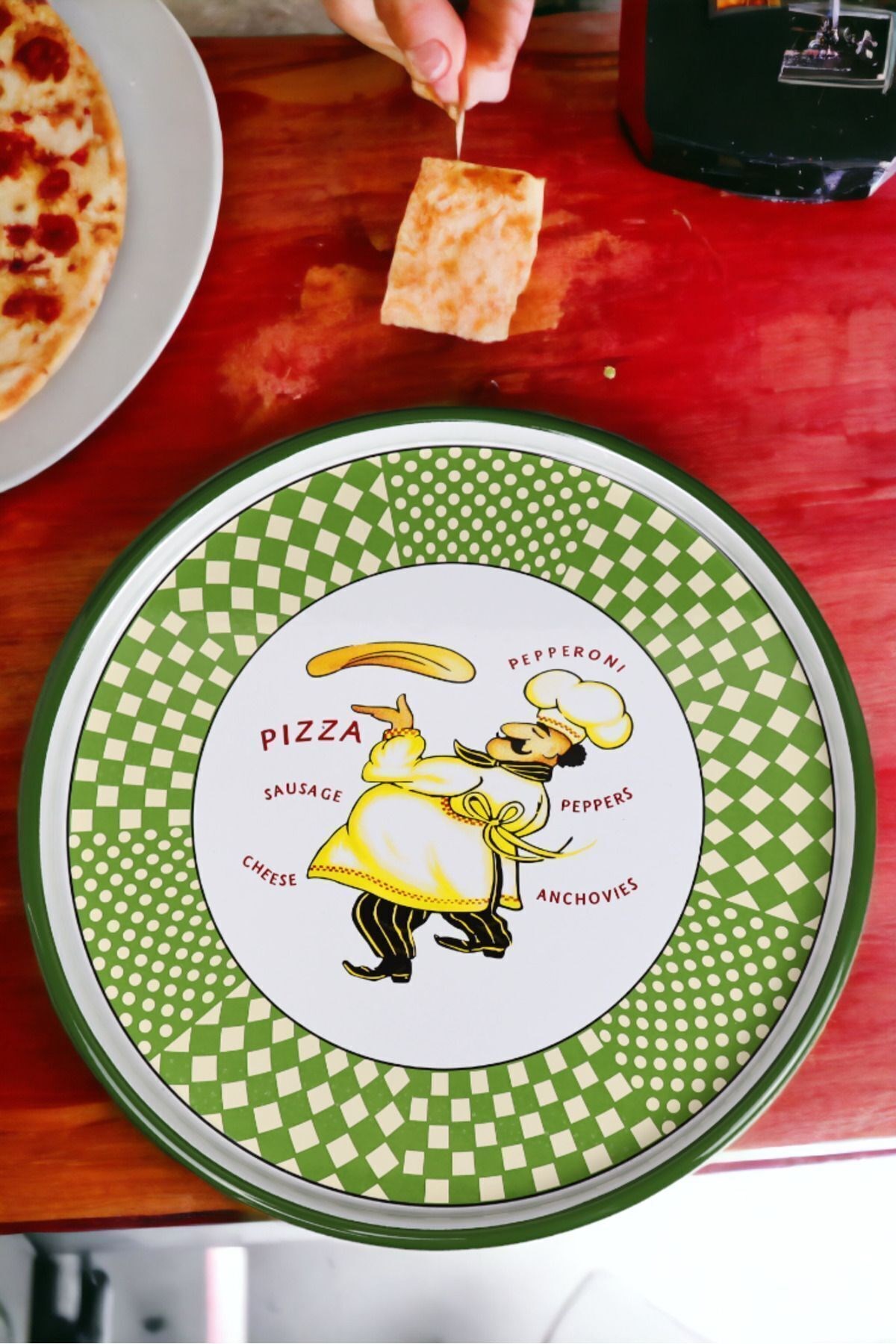 36 No Pizza Tabağı Tepsisi Supla Pasta Tabağı Servis Tabağı Fırın Tepsisi 36cm