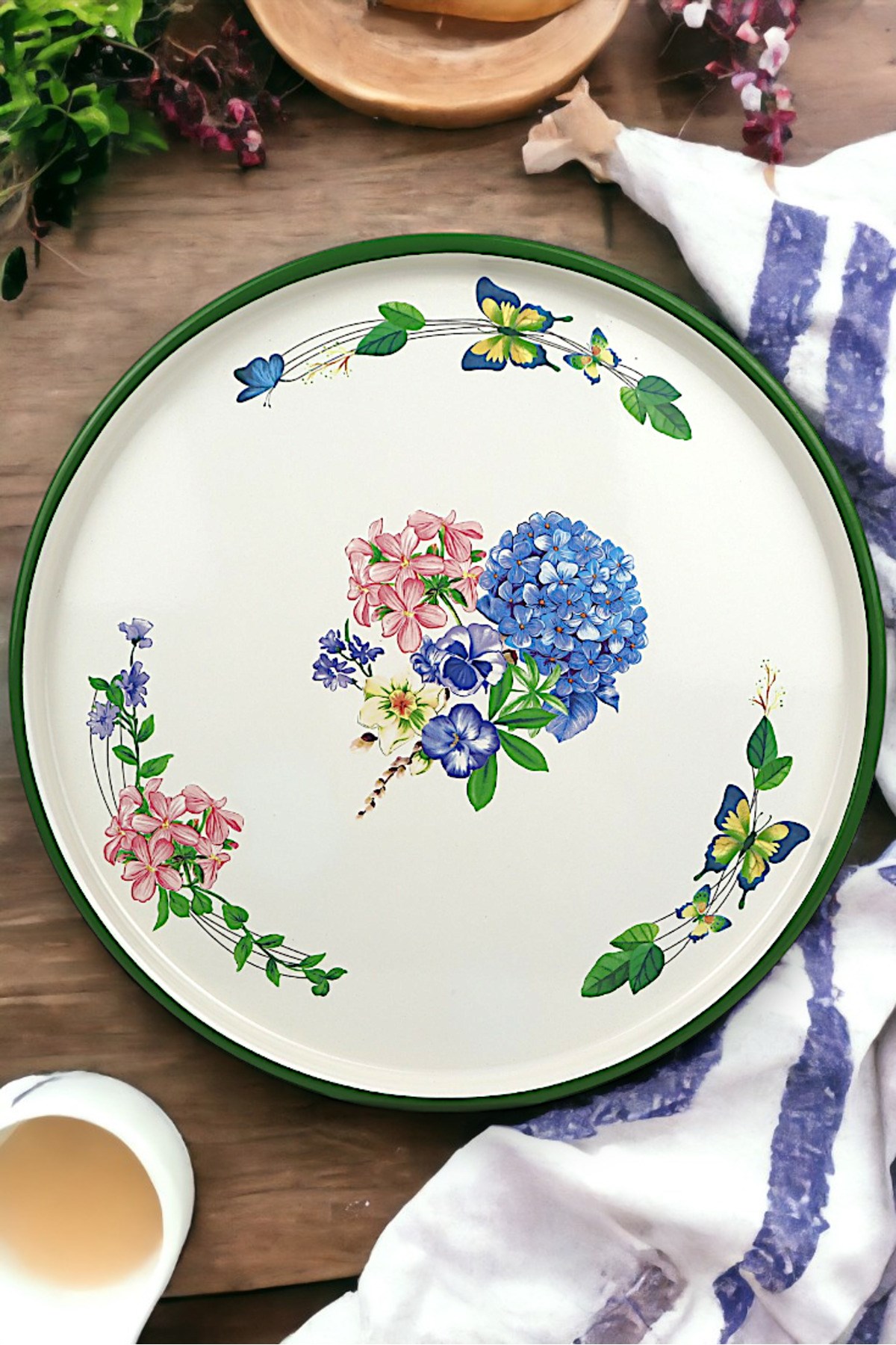 36 No Sunum Servis Tabağı Tepsisi Supla Pasta Tabağı Servis Tabağı Çeyiz Hediye ~ 36cm