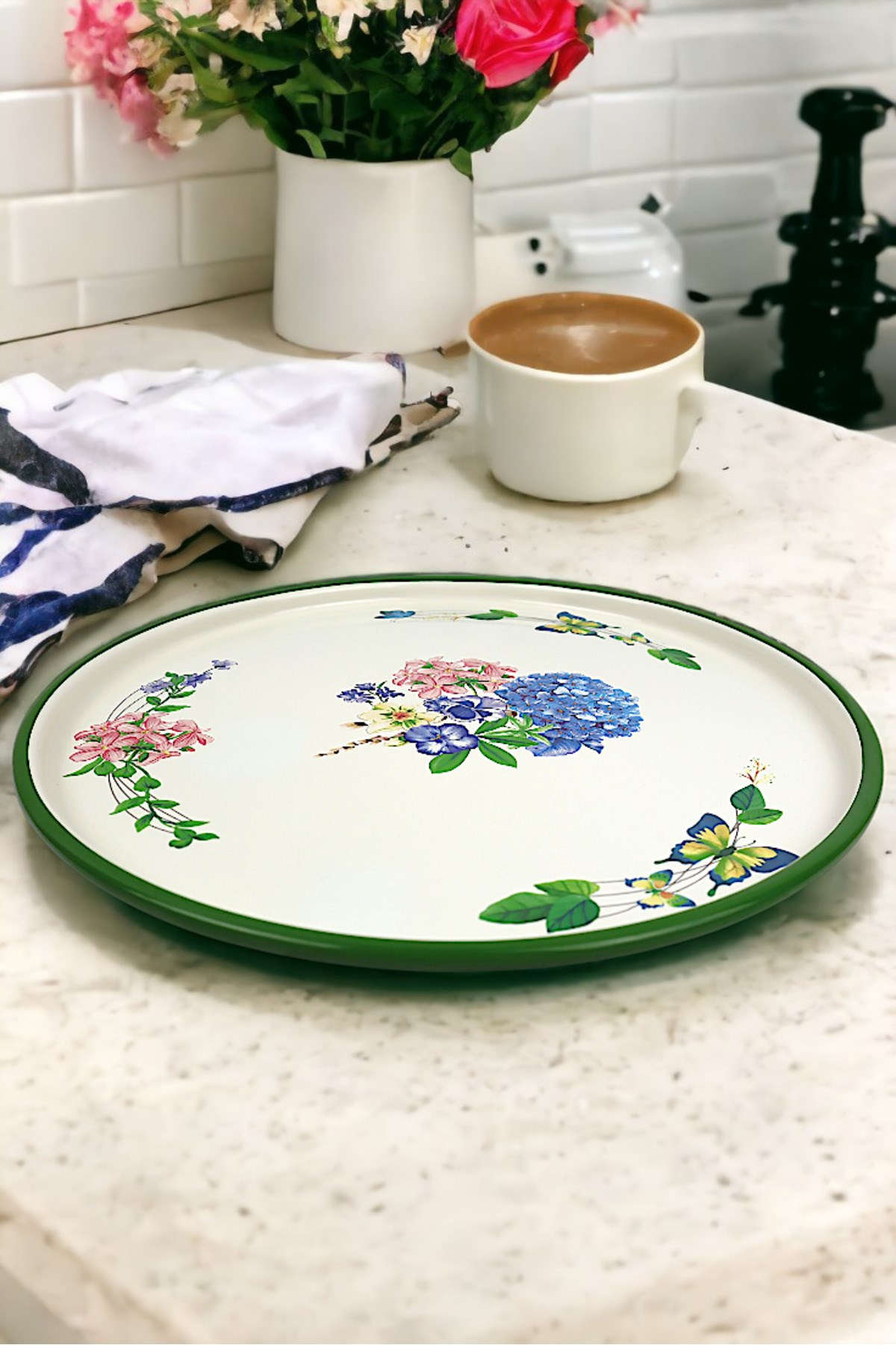 36 No Sunum Servis Tabağı Tepsisi Supla Pasta Tabağı Servis Tabağı Çeyiz Hediye ~ 36cm