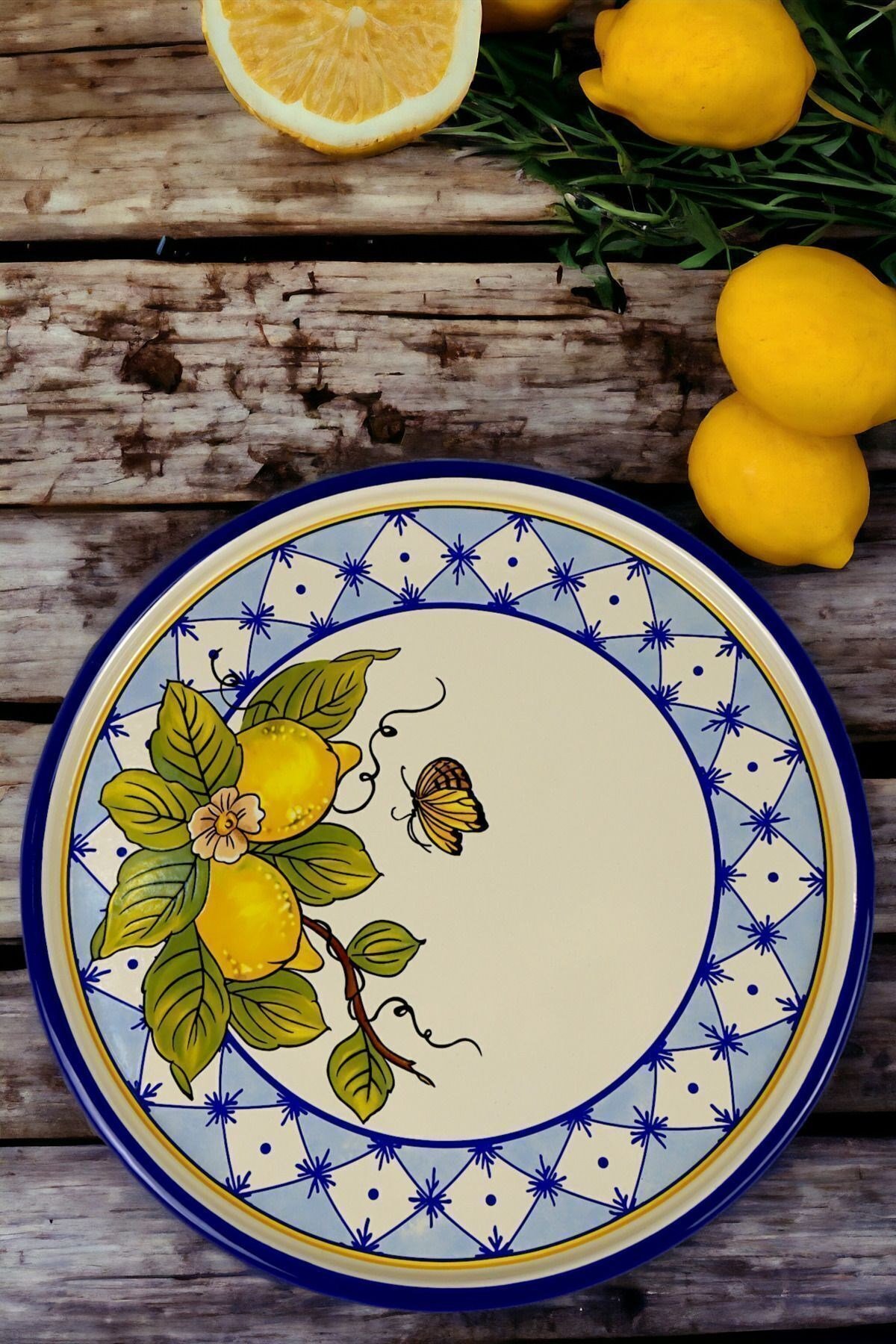 36 No Sunum Servis Tabağı Tepsisi Supla Pasta Tabağı Servis Tabağı Çeyiz Hediye ~ 36cm