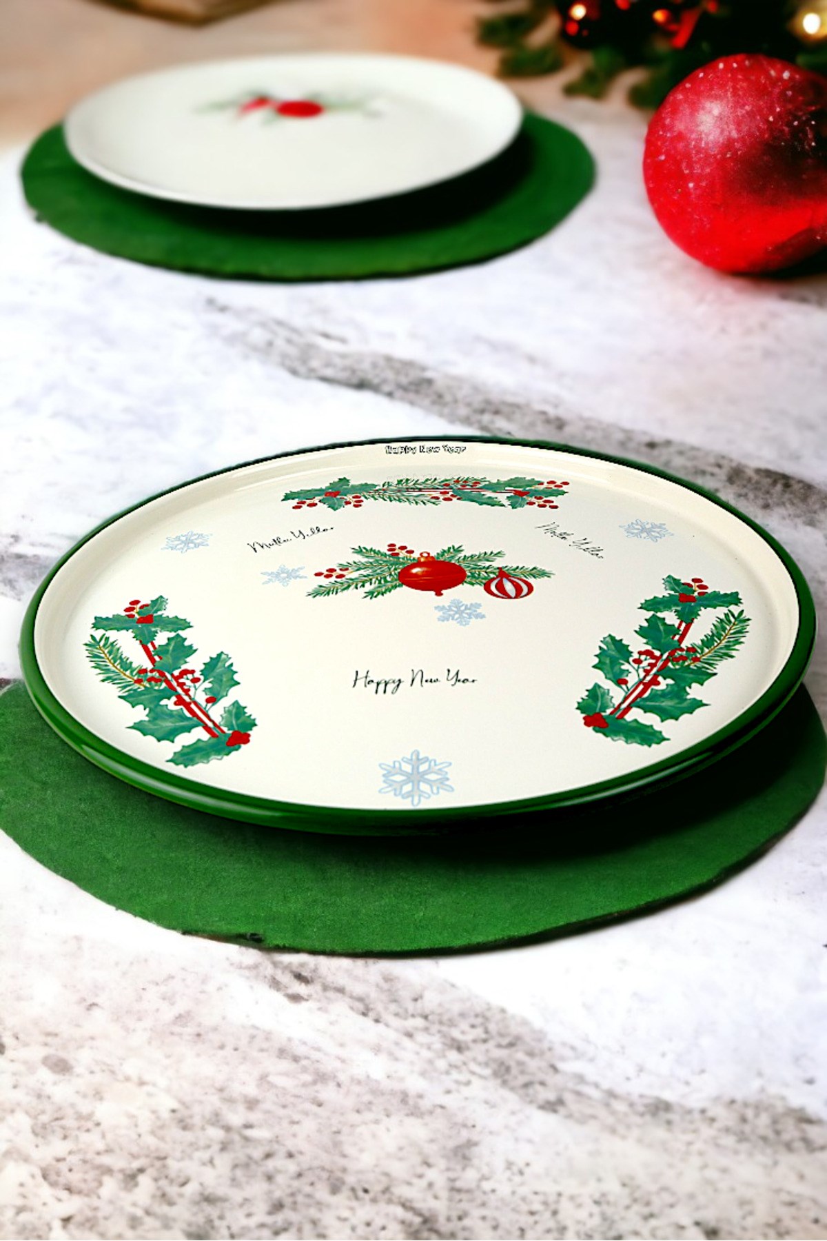 36 No Sunum Servis Tabağı Tepsisi Supla Pasta Tabağı Servis Tabağı Çeyiz Hediye ~ 36cm