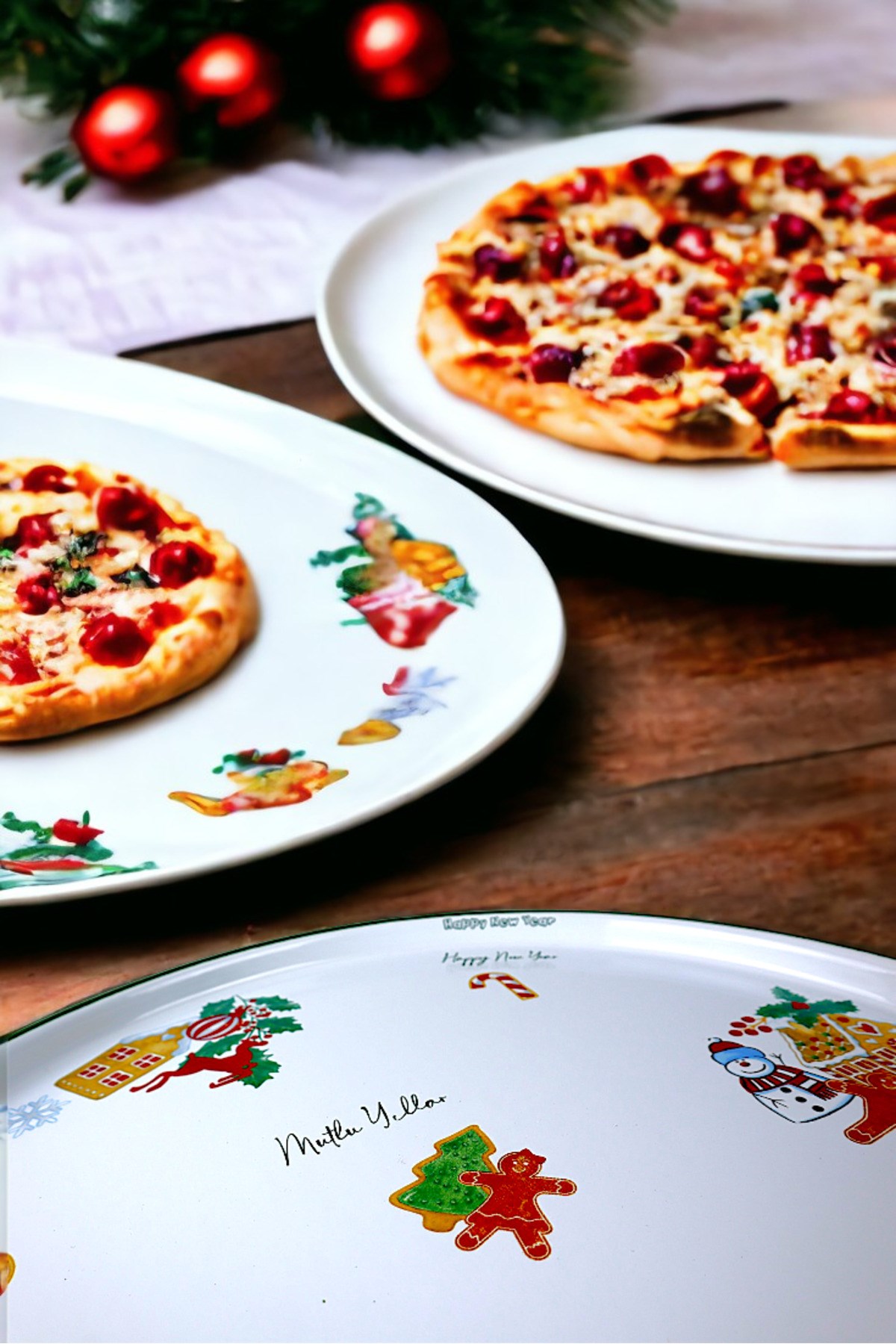 36 No Sunum Servis Tabağı Tepsisi Supla Pasta Tabağı Servis Tabağı Çeyiz Hediye ~ 36cm