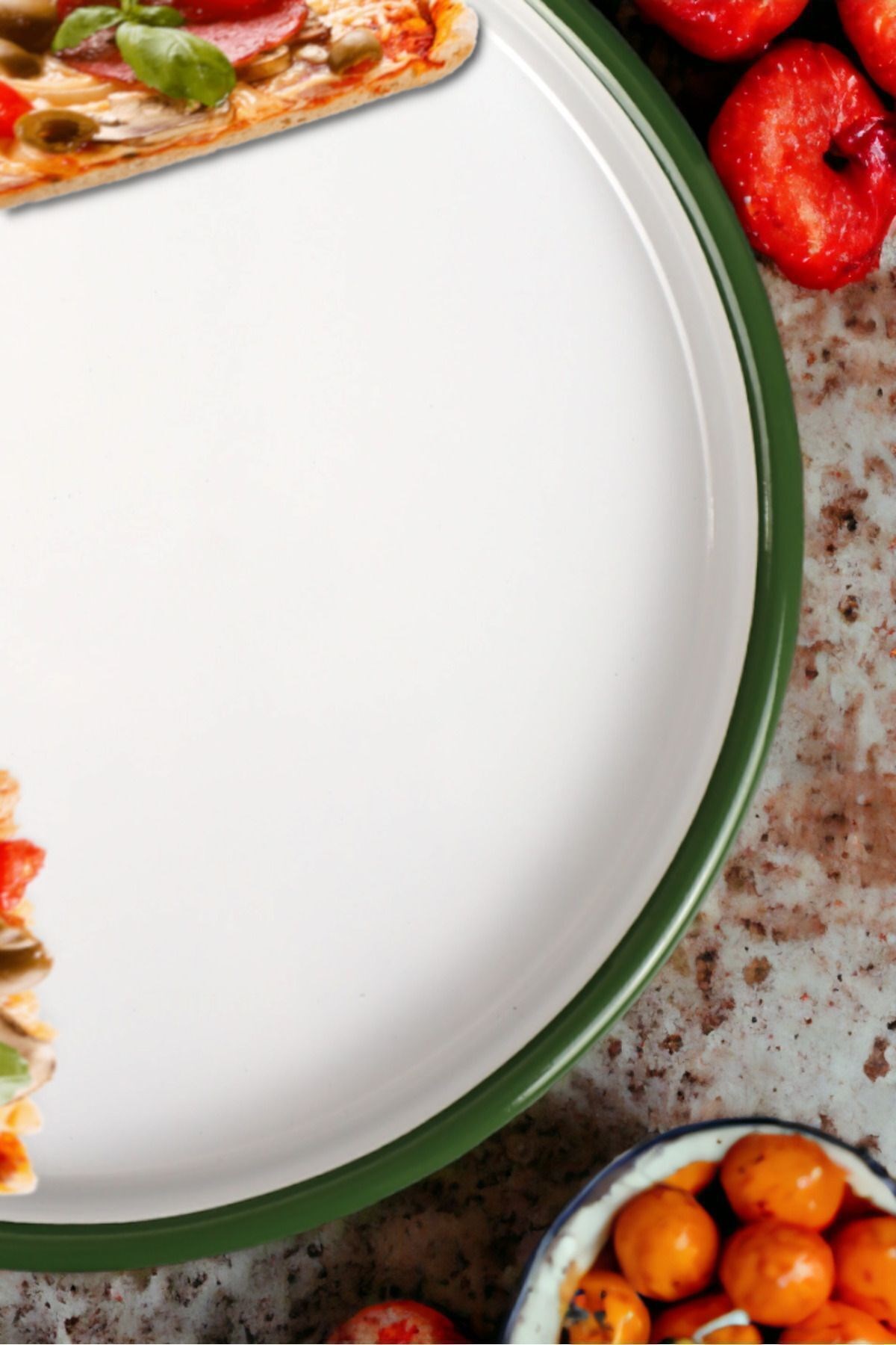 36 No Tabak Kahvaltı Tabağı Tepsisi Supla Pasta Tabağı Servis Tabağı 36cm