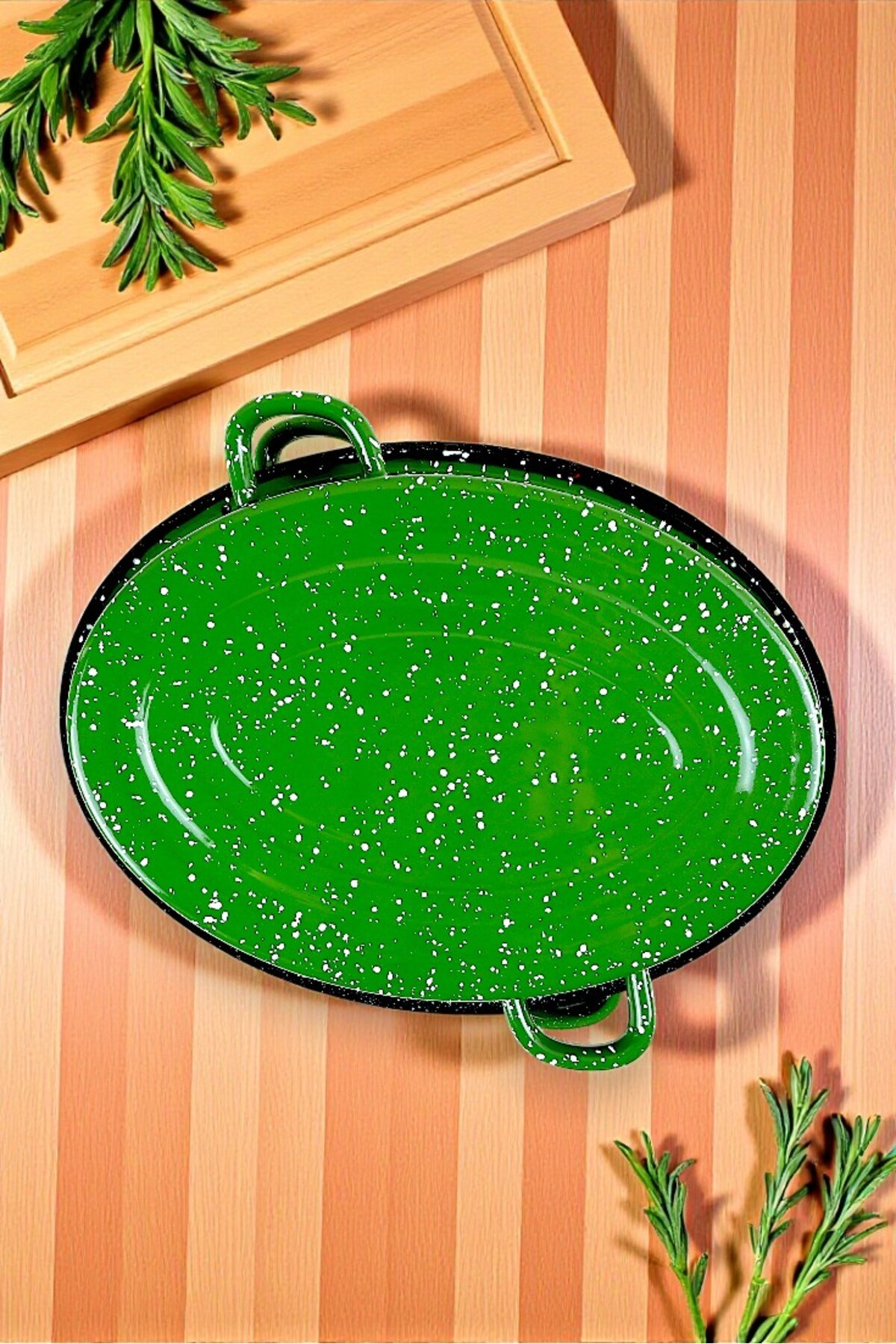 36,5 cm Emaye Midye Tencere, Servis, Yemek, Kamp, Piknik, Çeyiz, 9500 ml