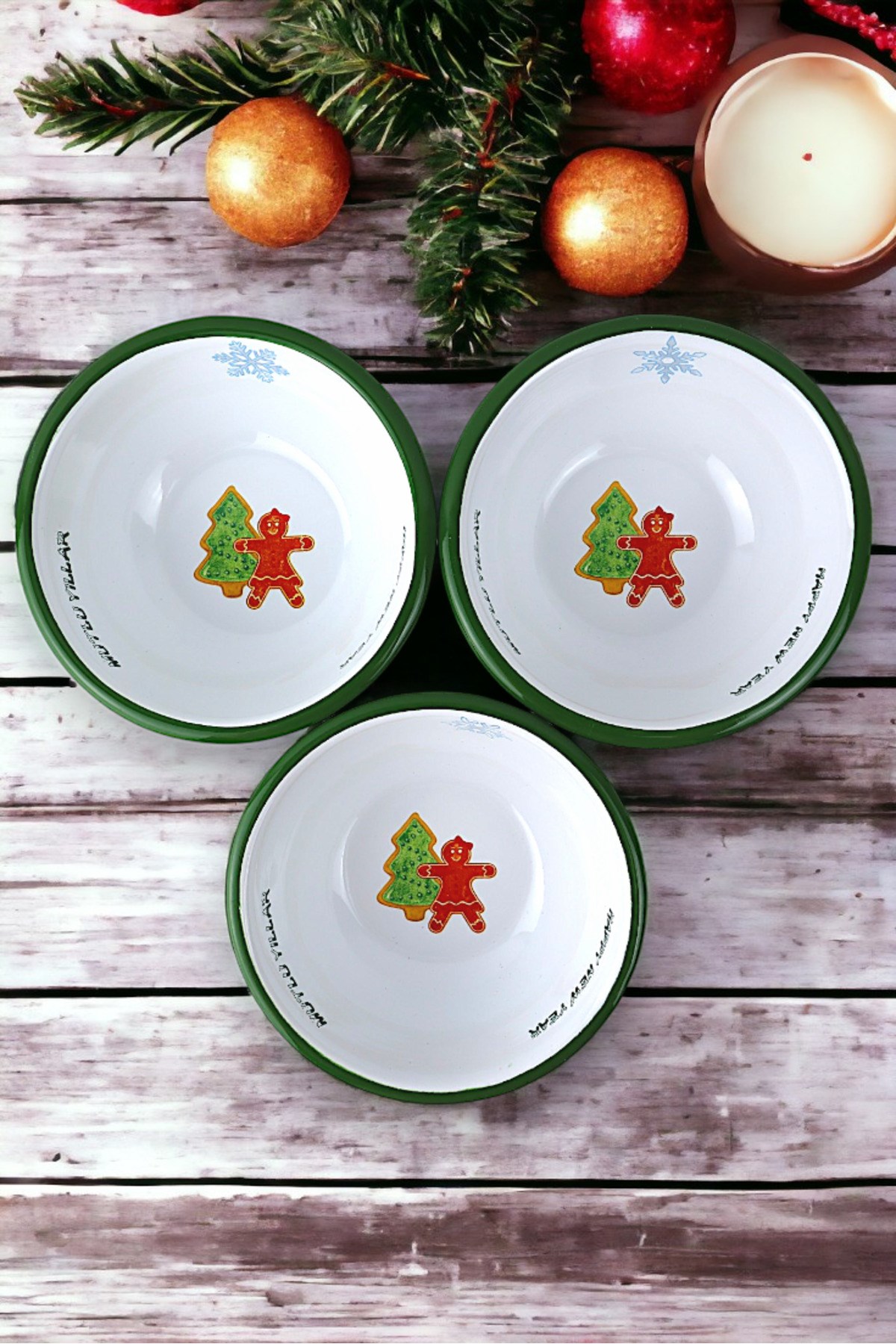 3lü13 No Emaye Kase,  Tabak, Çeyiz, Çukur Tabak, Çorba Kase, Mama Tabağı, Yılbaşı, Hediye 13 Cm