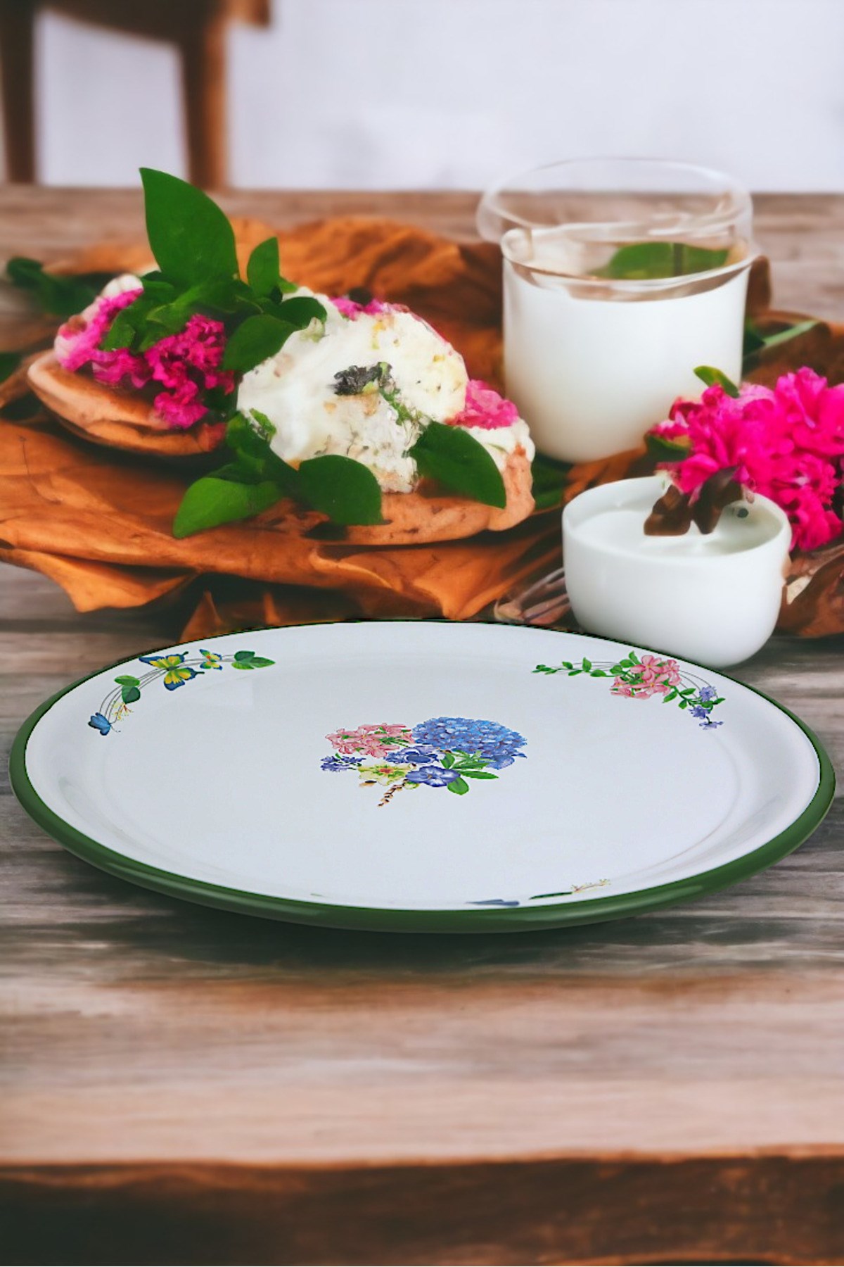 50 No Emaye Sini Sofra, Yemek Sunum Tepsi, Yer Sofrası Çinko ~48 Cm 1mm.KALIN ÜRÜN