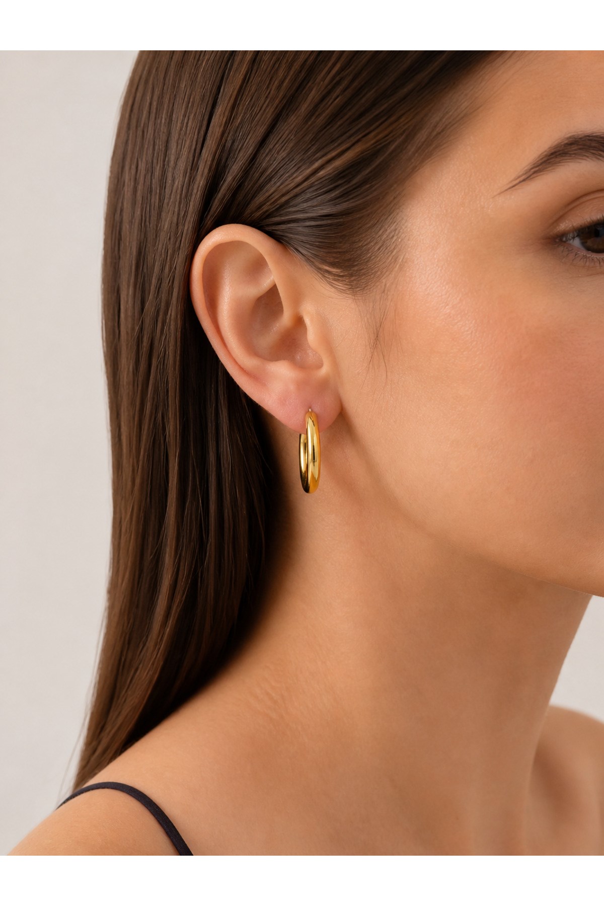 6’lı Gold Halka Küpe Seti Parlak Altın Renkli Minimal Kadın Küpe