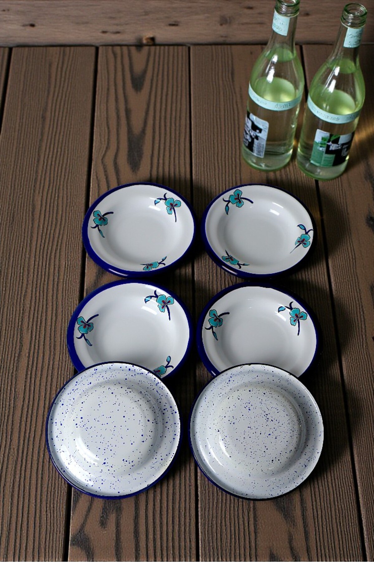 6 Parça 14Cm Emaye Tabak Set ,Kahvaltı Tabağı,Reçellik, Zeytin, Peynir Tabağı, Çeyiz