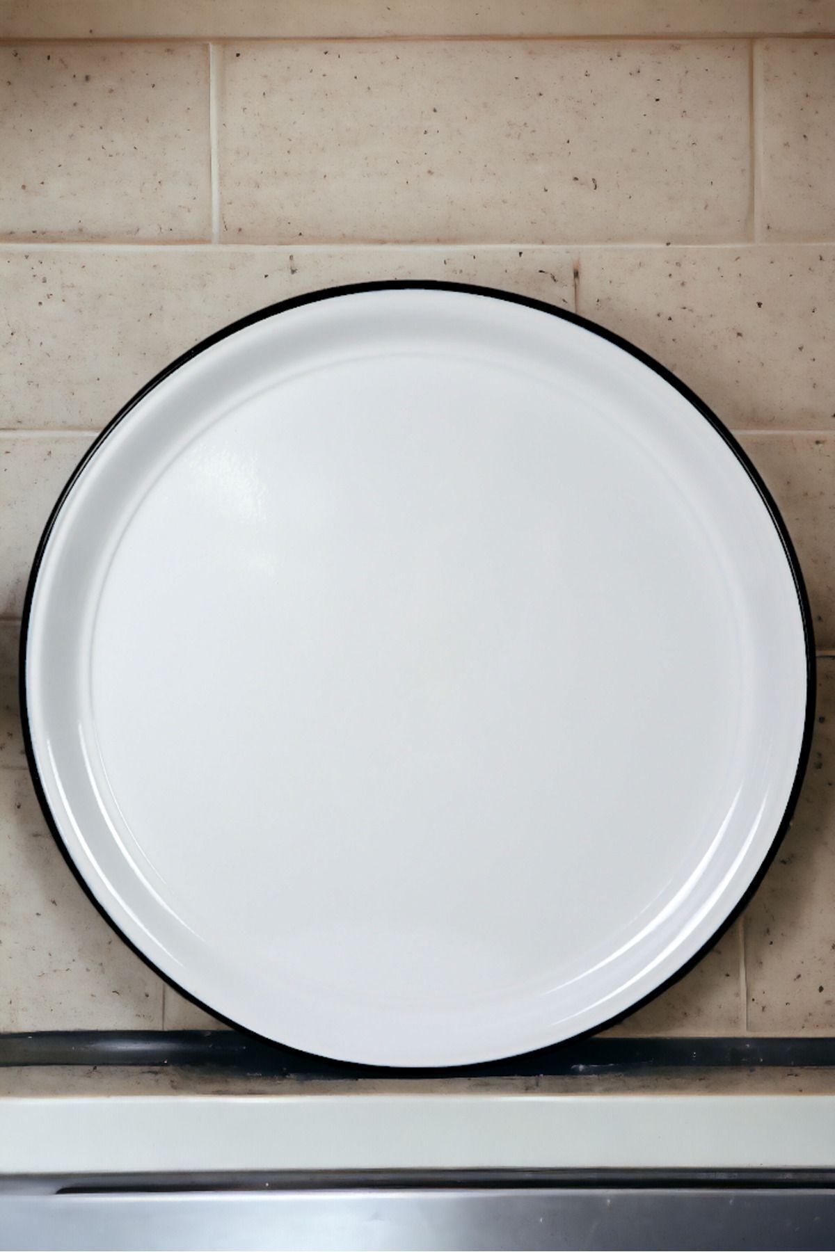 60no Emaye Sini Sofra, Yemek Sunum Tepsi, Yer Sofrası Çinko ~58 Cm