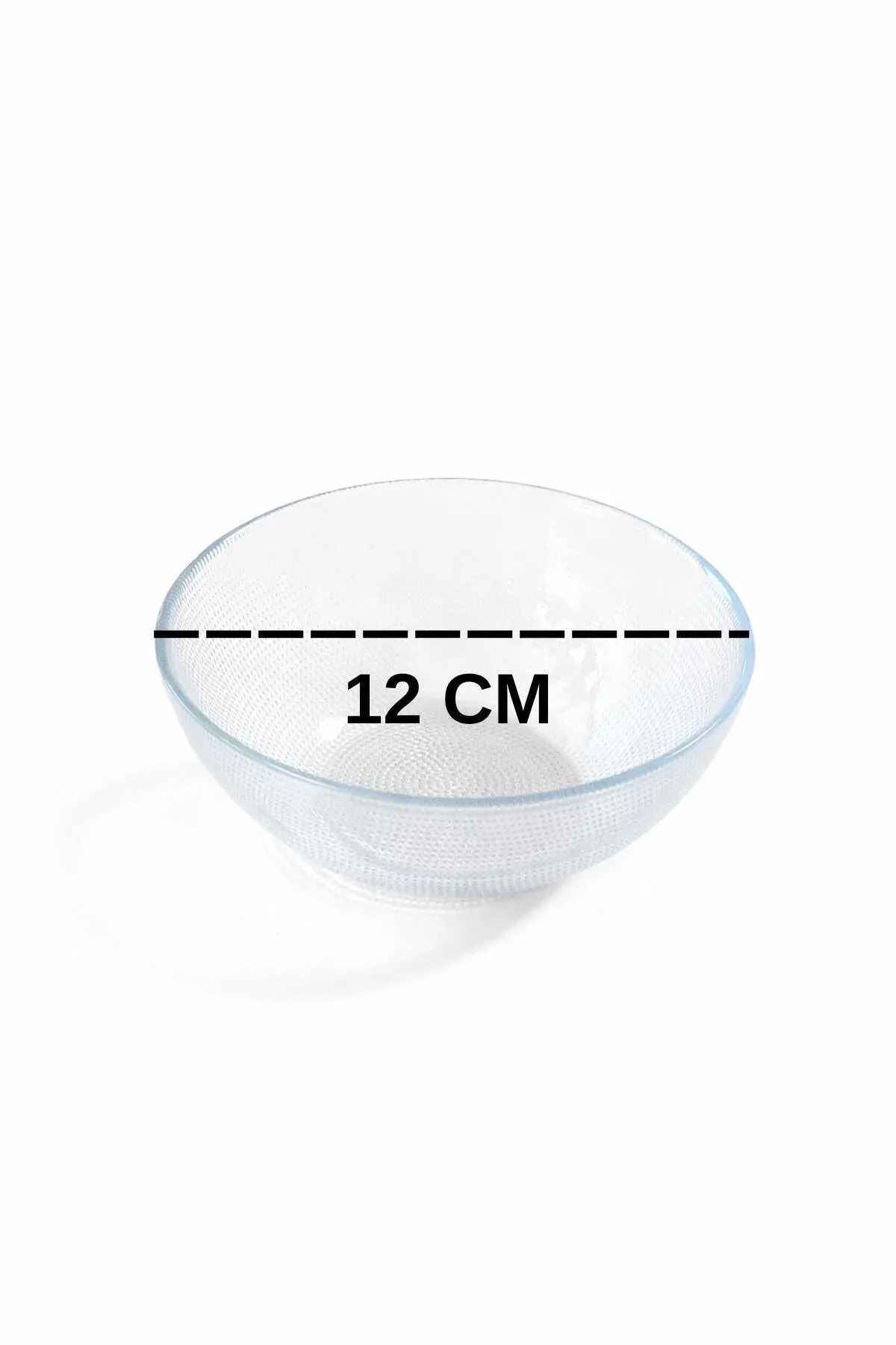 6'lı Nokta Desenli Cam Kase Seti 12 Cm – Magnolia ve Çerezlik Kasesi