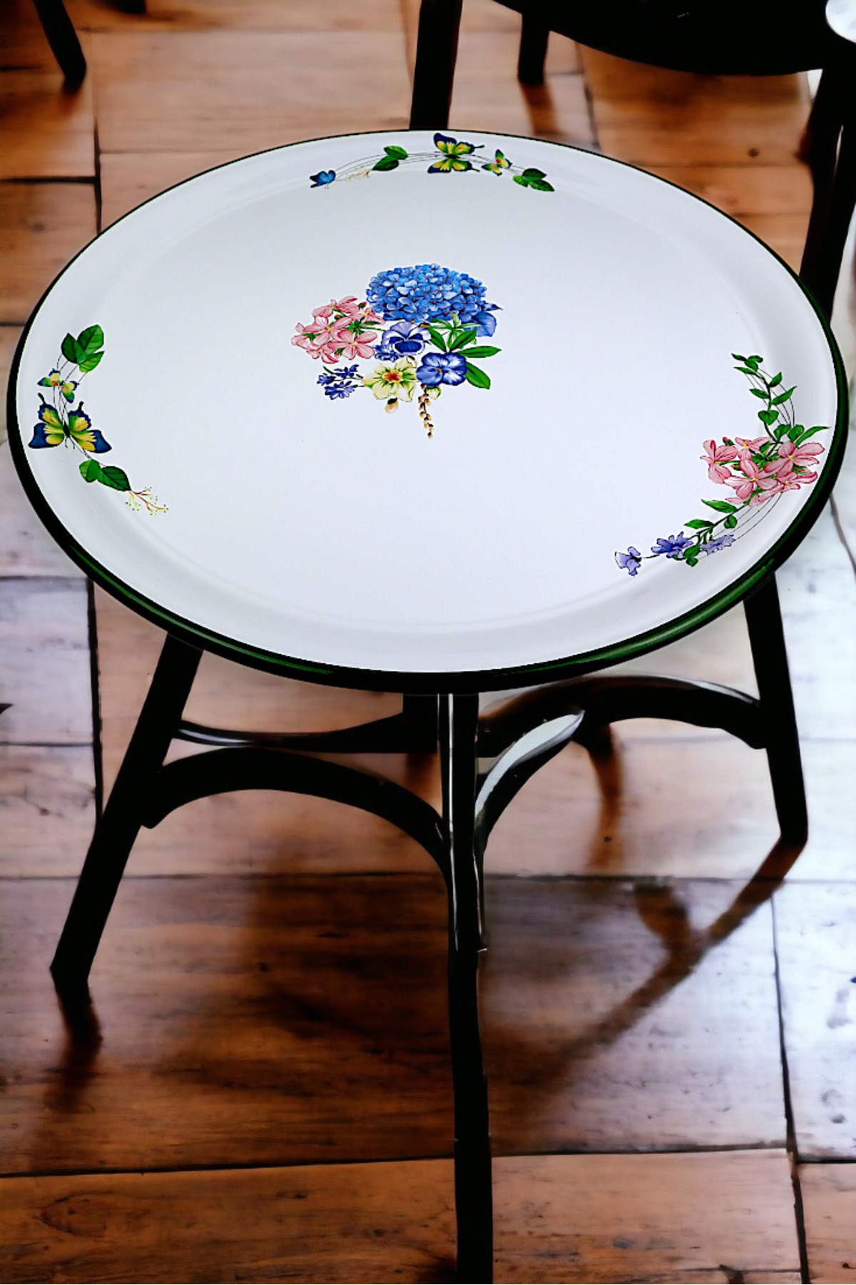 70 No Emaye Sini Sofra, Yemek Sunum Tepsi, Yer Sofrası Çinko ~68 Cm 1mm kalın ürün