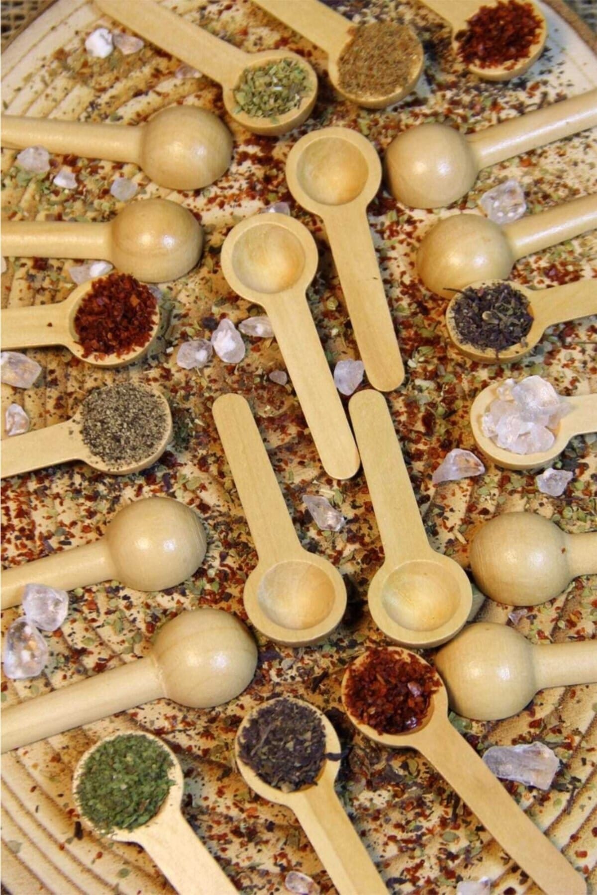 9'lu Bambu Baharat Kaşığı