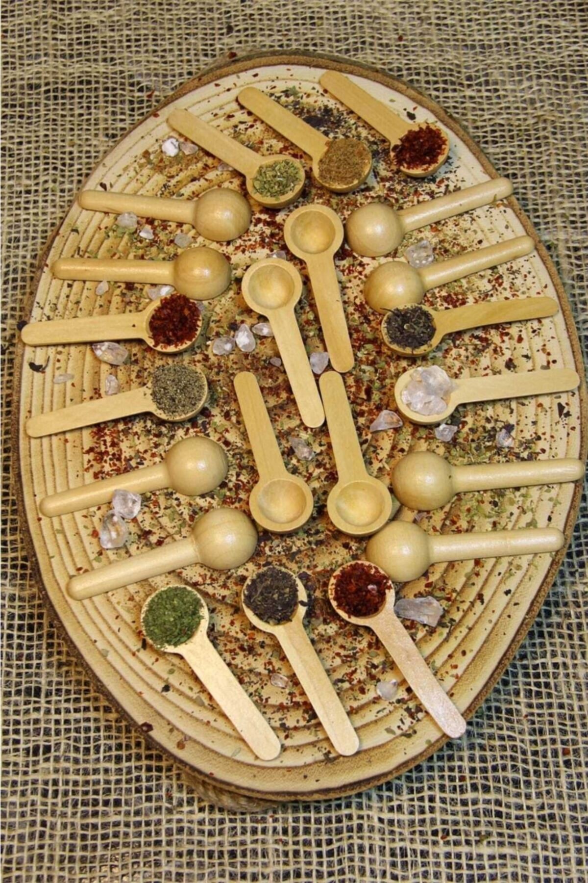 9'lu Bambu Baharat Kaşığı