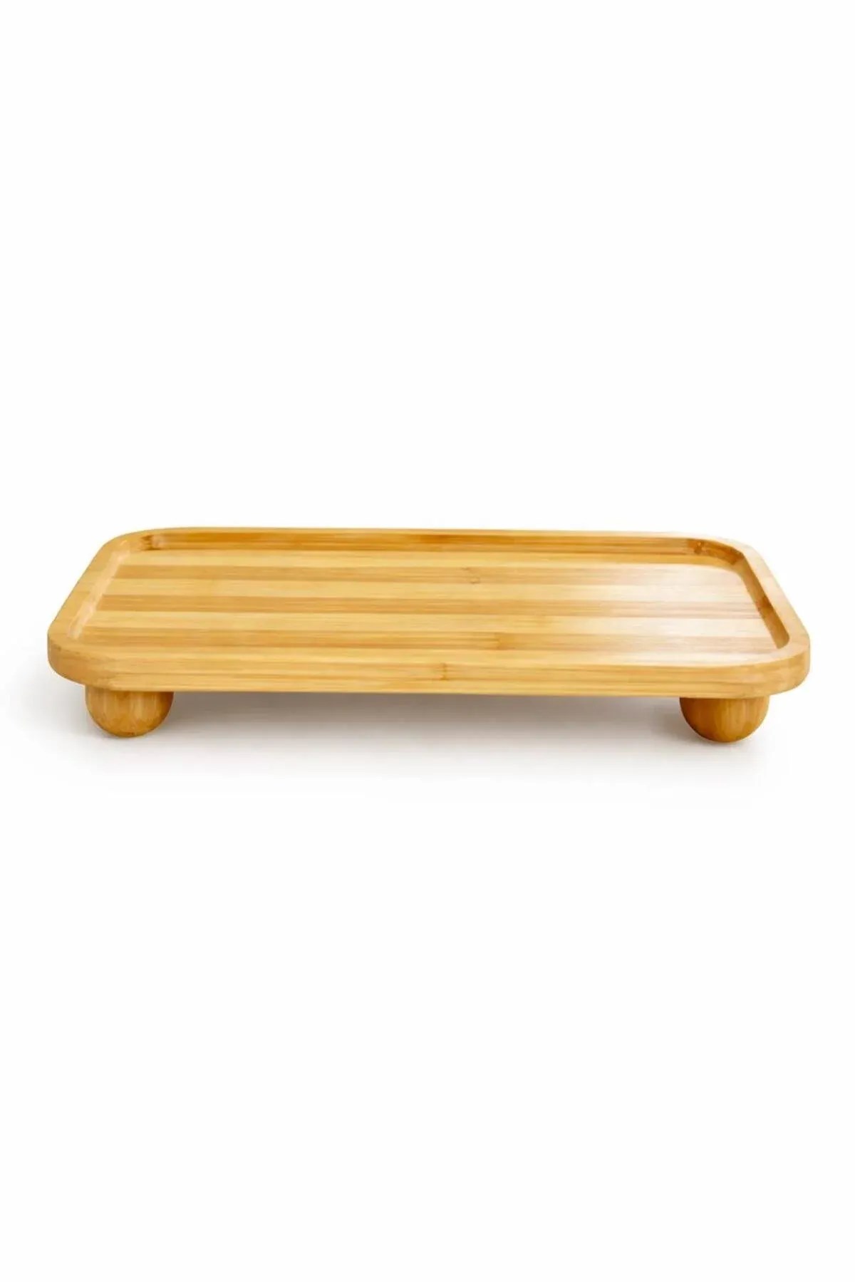 Bambu Sunumluk Stand – Yağlık & Baharatlık Organizer