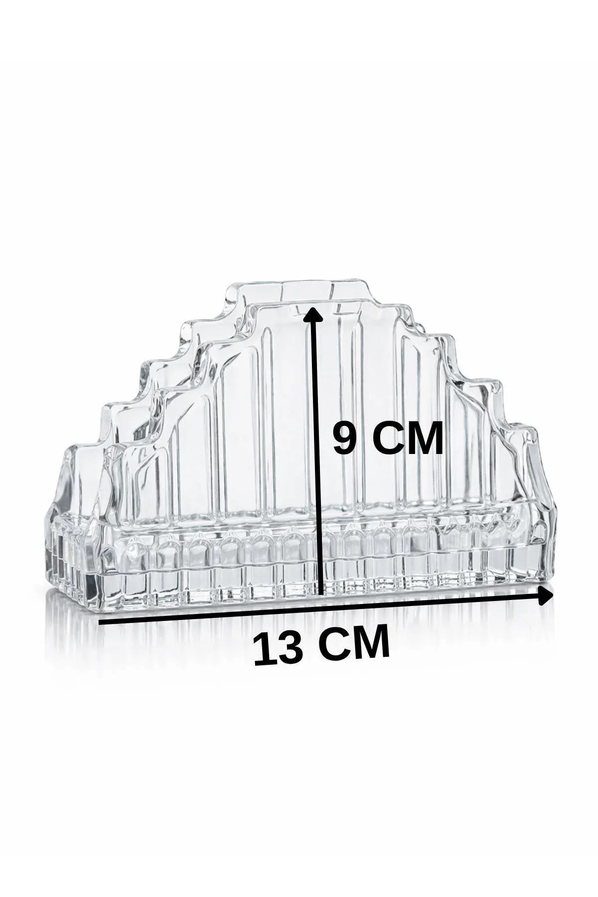 Cam Peçetelik 13x9 Cm Şeffaf – Masa Üstü Cam Peçetelik