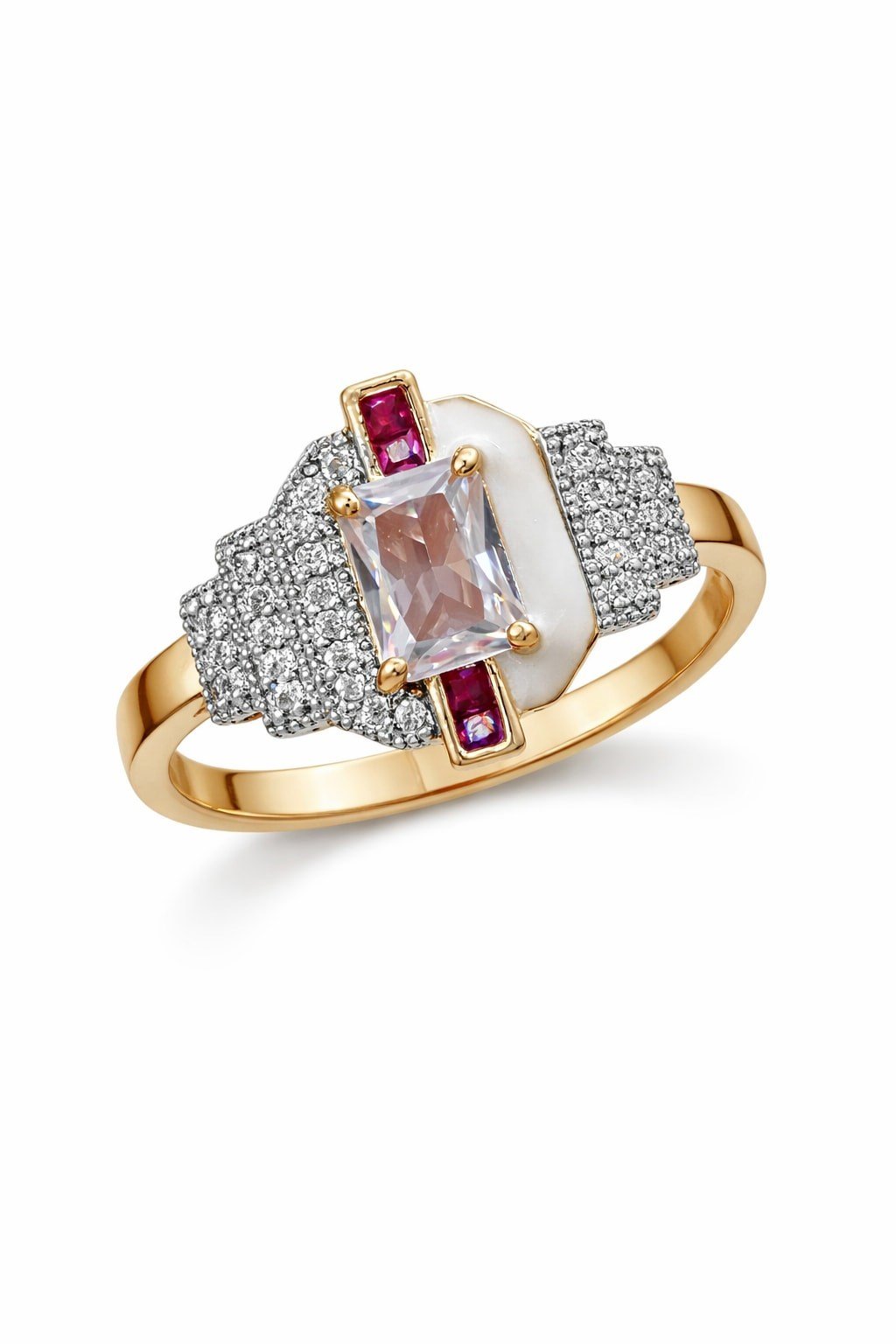 Celeste Ruby Taşlı Gold Yüzük