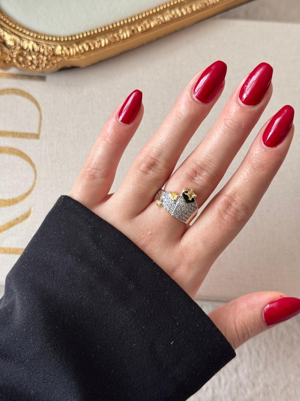 Celeste Star Black Gold Yüzük