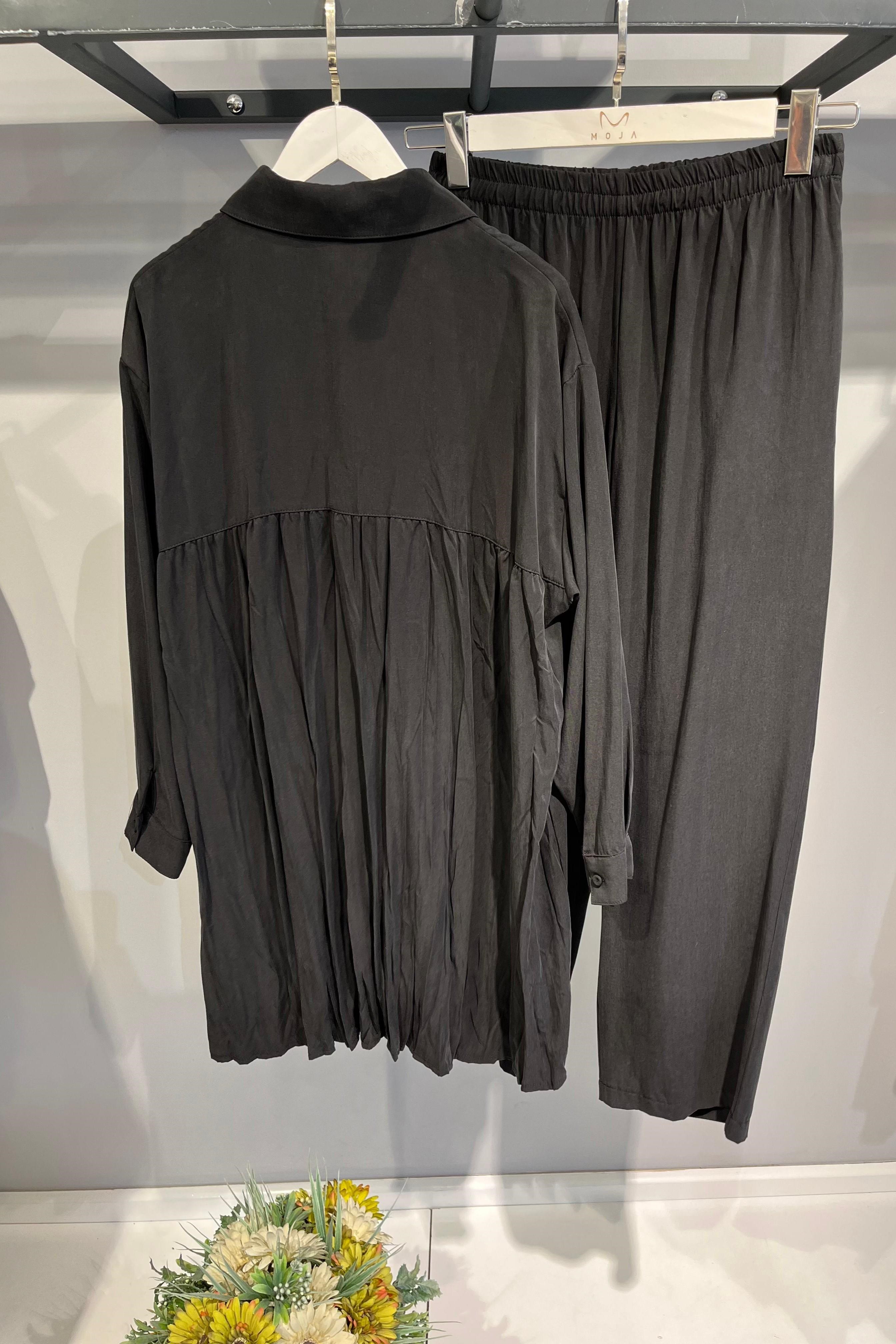 CEREMONY GÖMLEĞİNİN ARKASI KRAŞLI TENCEL PANTOLON TAKIM
