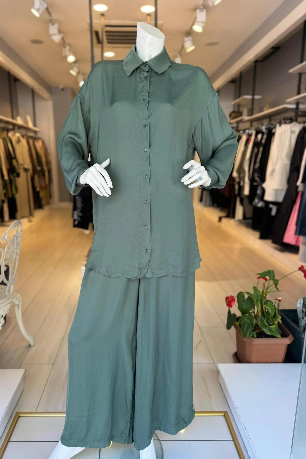 CEREMONY Önden Düğmeli Pantolonlu Tunik Takım