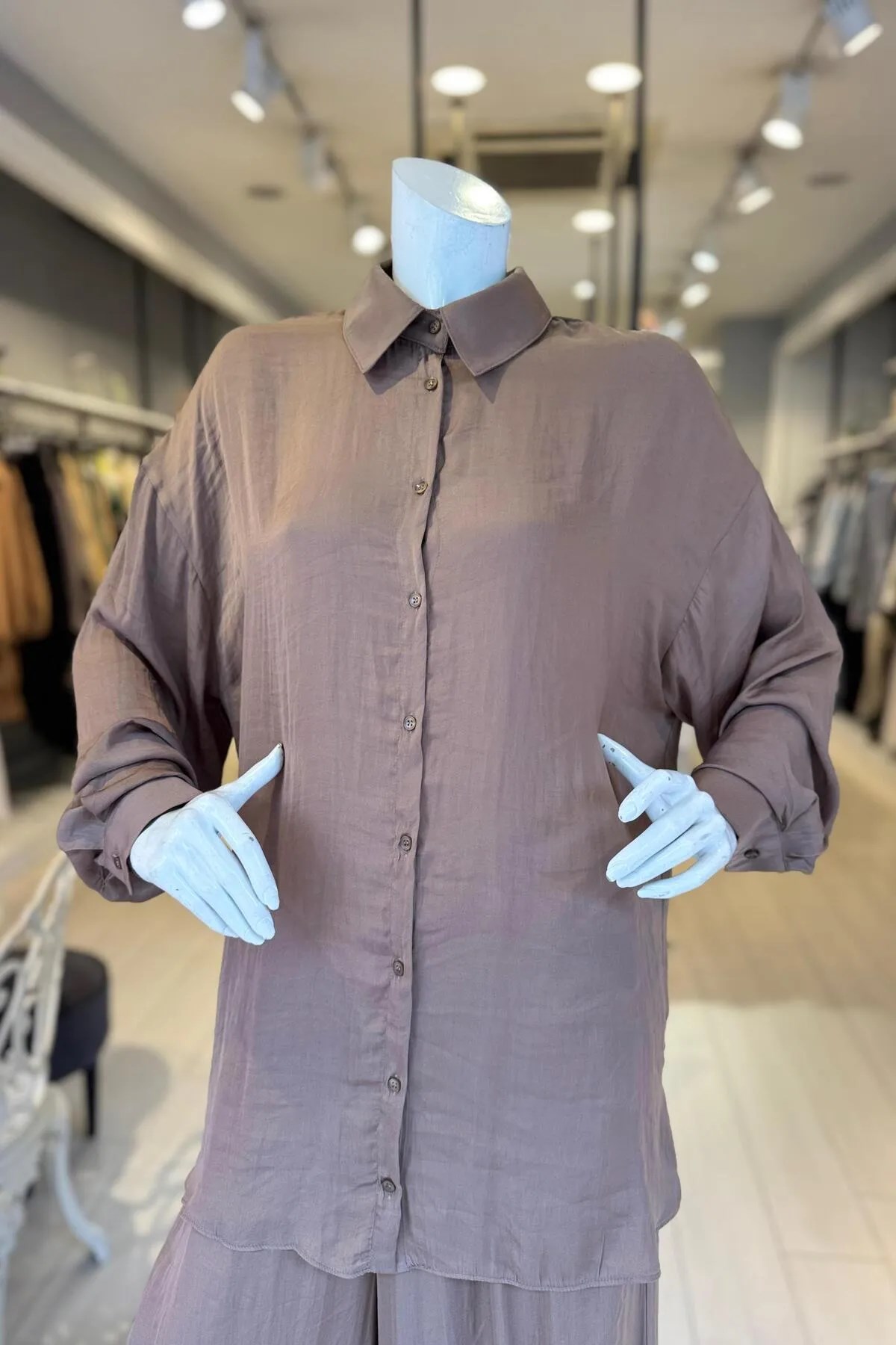 CEREMONY Önden Düğmeli Pantolonlu Tunik Takım