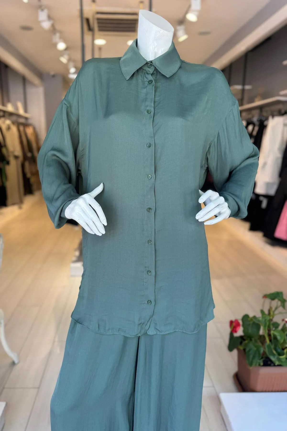 CEREMONY Önden Düğmeli Pantolonlu Tunik Takım