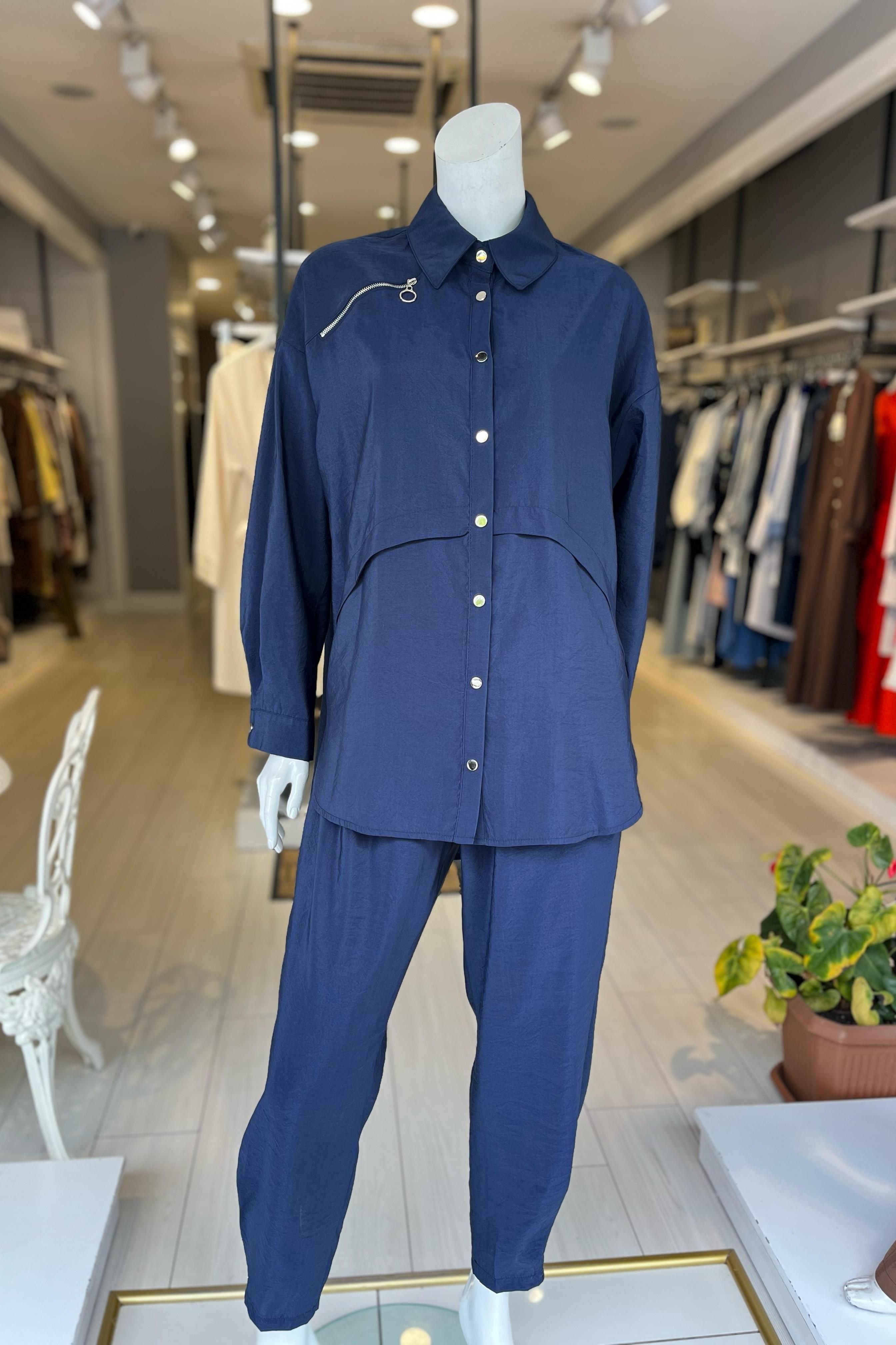 CEREMONY Pantolonu ve Tuniği Çıtçıtlı Dubai Takım