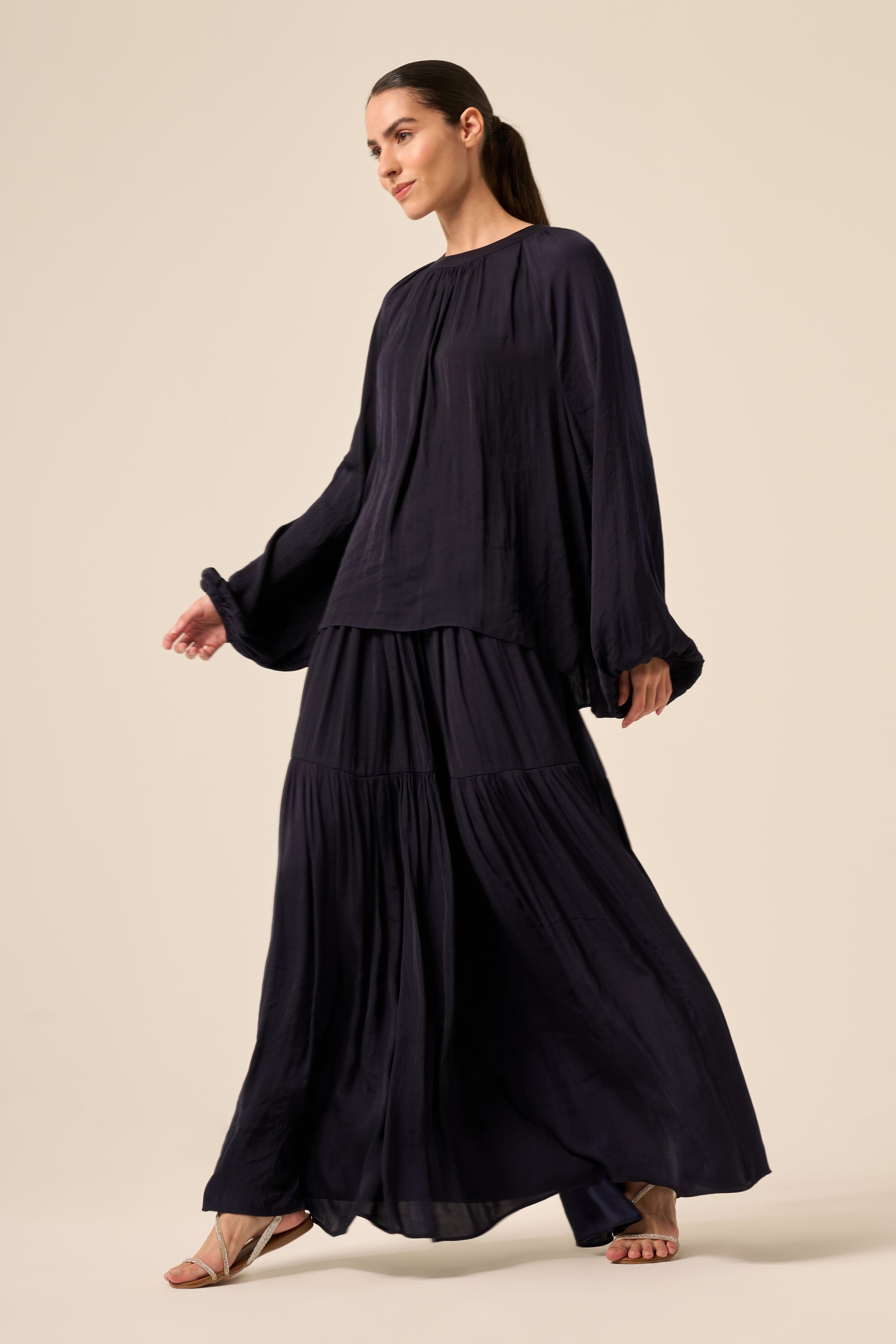 CEREMONY Yakası Büzgülü Çingene Etekli Memoli Cupra Takım
