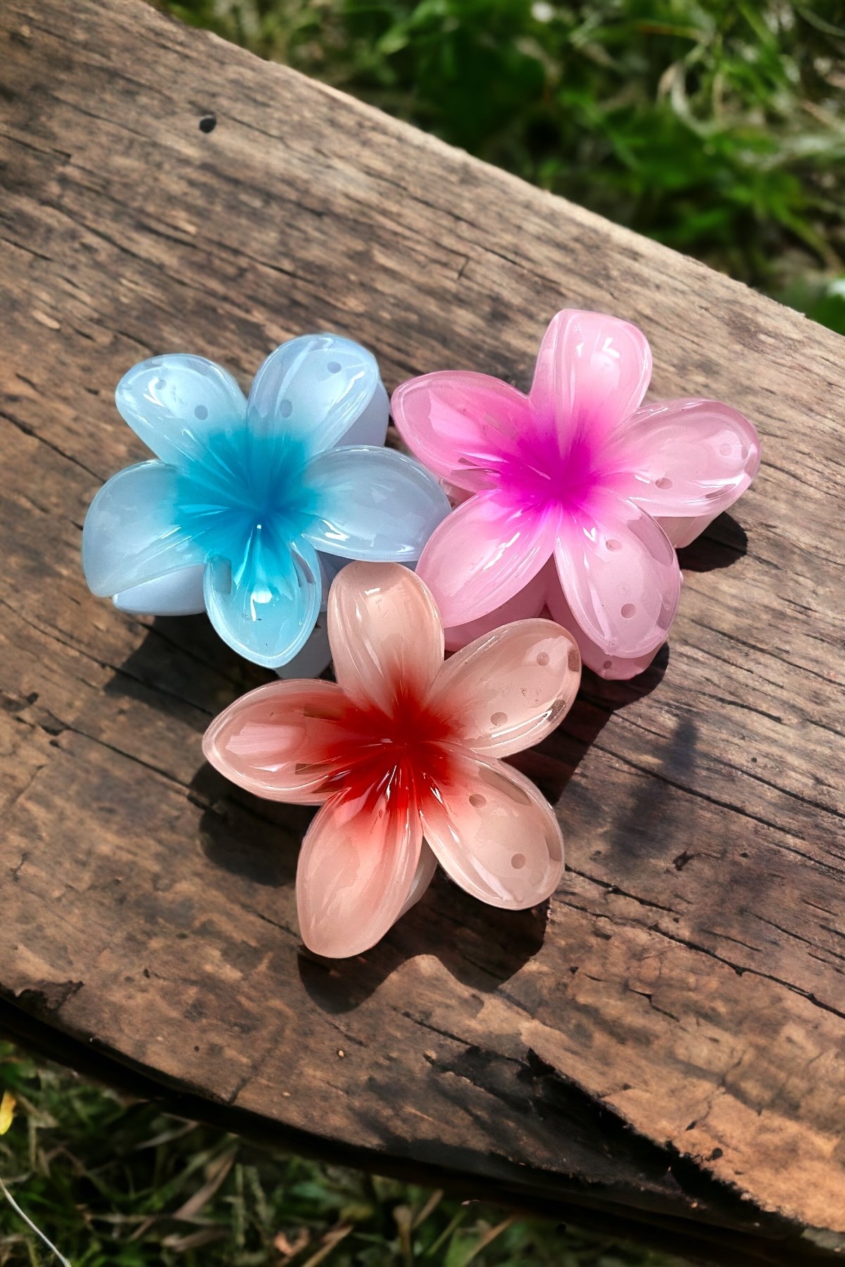 Çicek Model 3 Adet Büyük Boy 8 Cm Parlak Mandal Lotus Toka