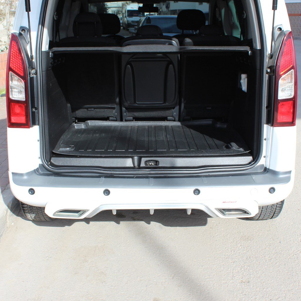 Citroen Berlingo Mat Siyah Arka Tampon Eşiği 2008-2018 Yılı ve Arasına Uyumludur