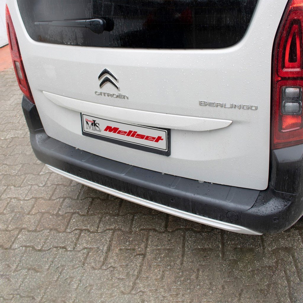 Citroen Berlingo Mat Siyah Arka Tampon Eşiği 2019 Yılı ve Sonrasına Uyumludur