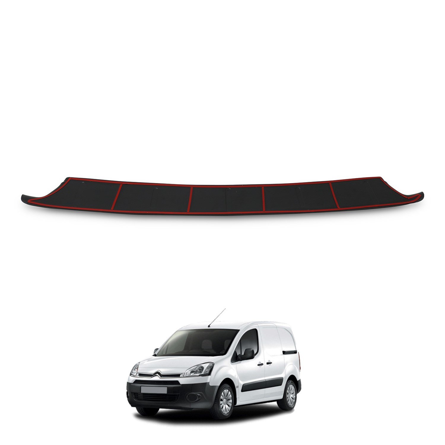 Citroen Berlingo Parlak Siyah Arka Tampon Eşiği 2008-2018 Yılı ve Arasına Uyumludur