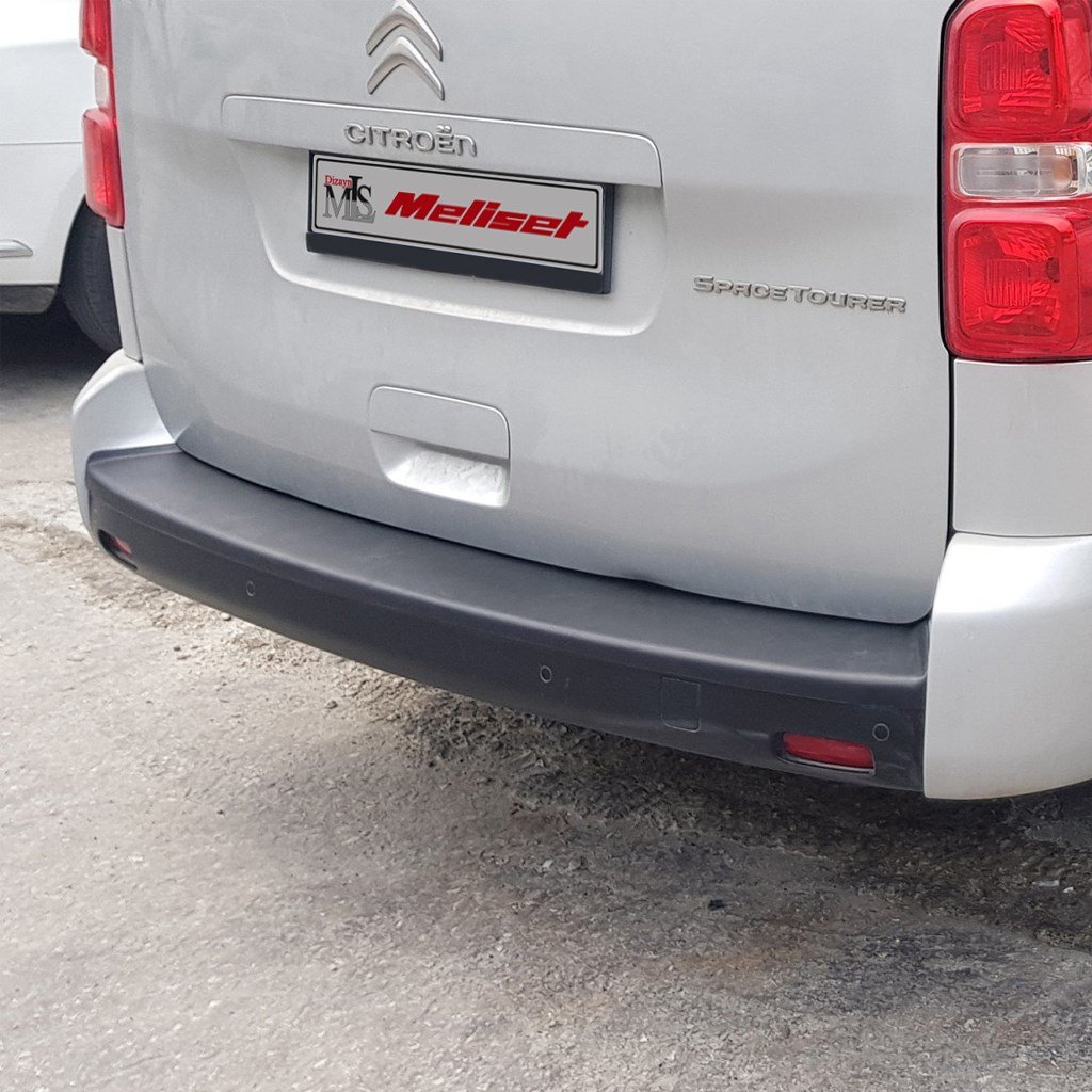 Citroen Jumpy Spacetourer Mat Siyah Arka Tampon Eşiği 2017 Yılı ve Sonrasına Uyumludur