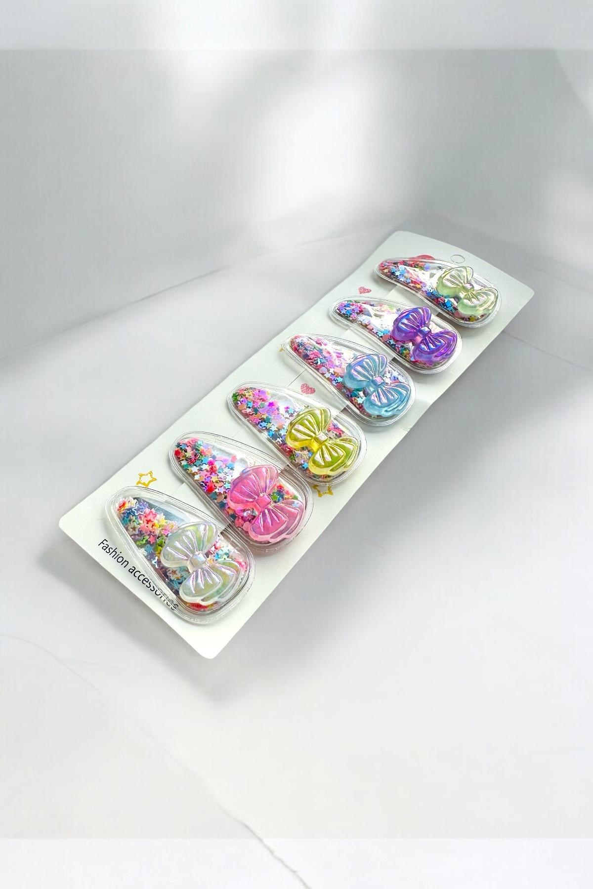 Çocuk 6 Pullu Hareketli Fiyonk Figürlü 5,5 Cm Çıtçıt Toka