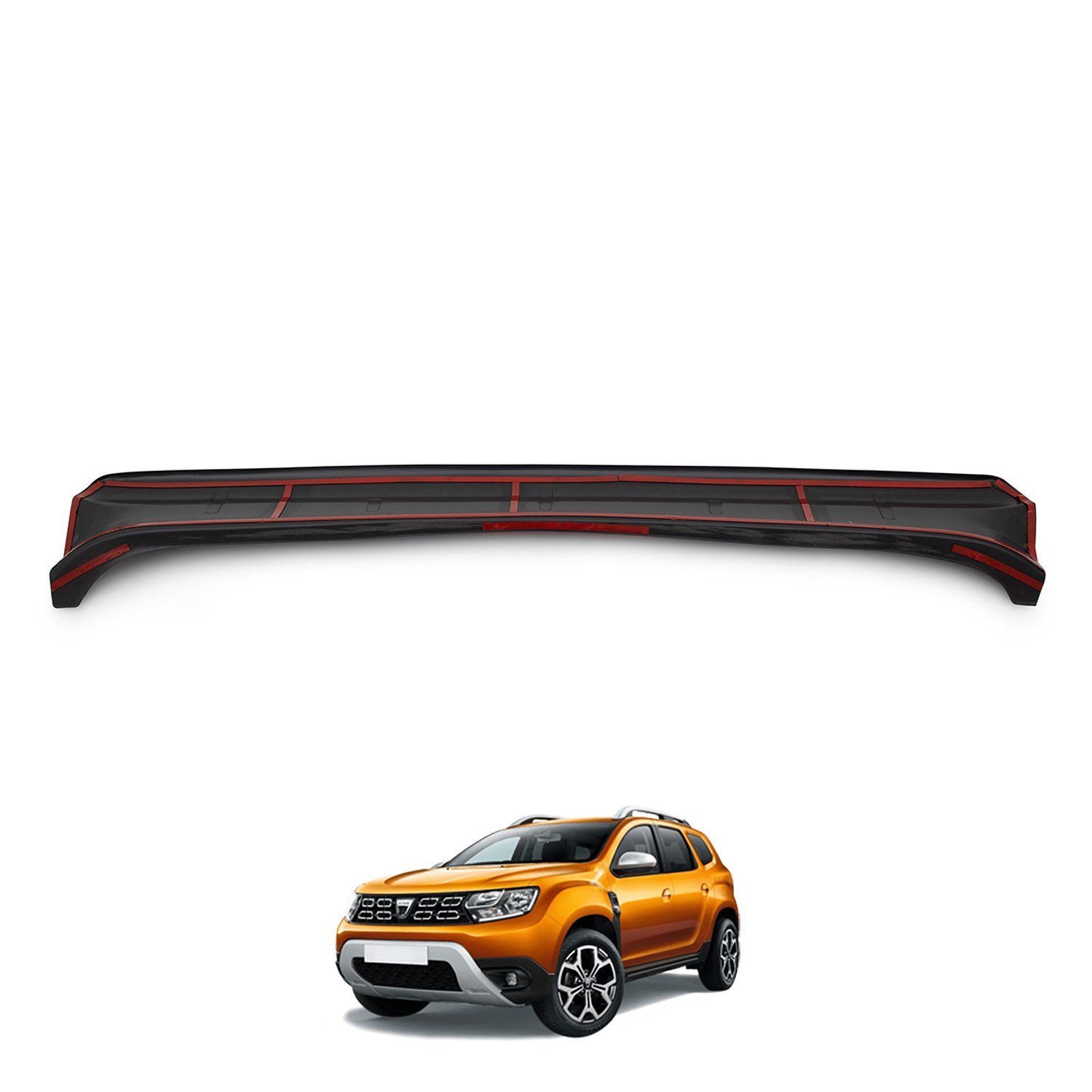 Dacia Duster Parlak Siyah Arka Tampon Eşiği 2018-2024 Yılı ve Arasına Uyumludur