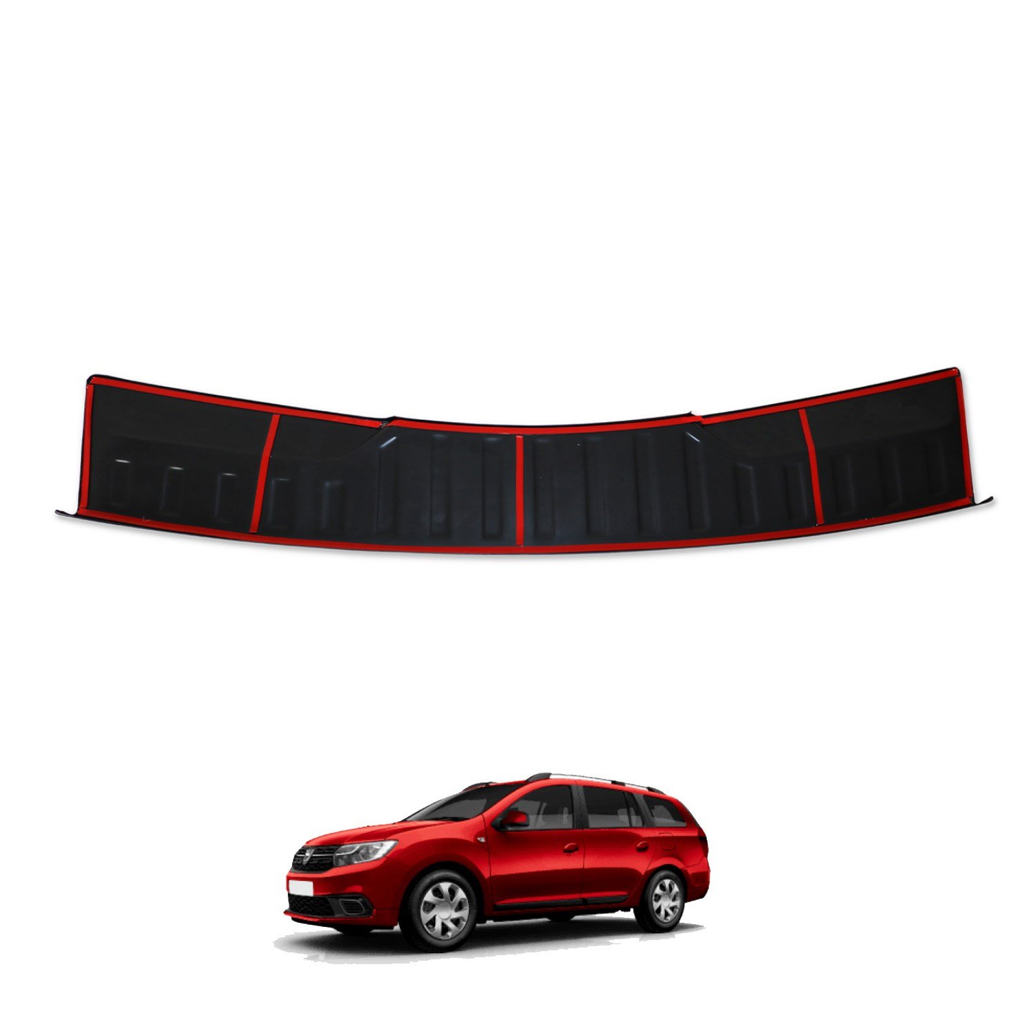Dacia Logan Mcv Mat Siyah Arka Tampon Eşiği 2013 Yılı ve Sonrasına Uyumludur