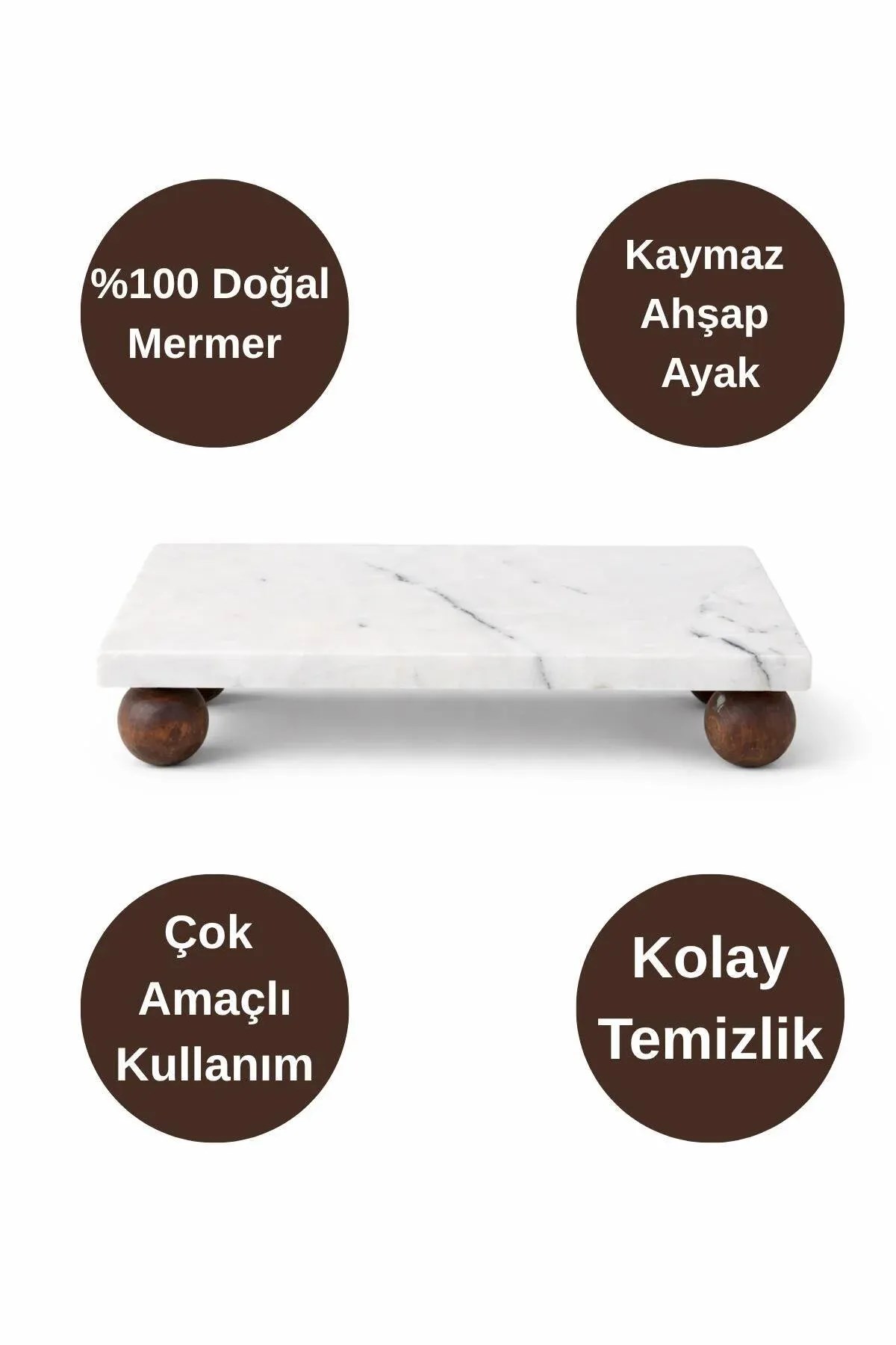 Doğal Mermer Yağlık Altlığı Standı 23x11,5 Cm – Mutfak Düzenleyici