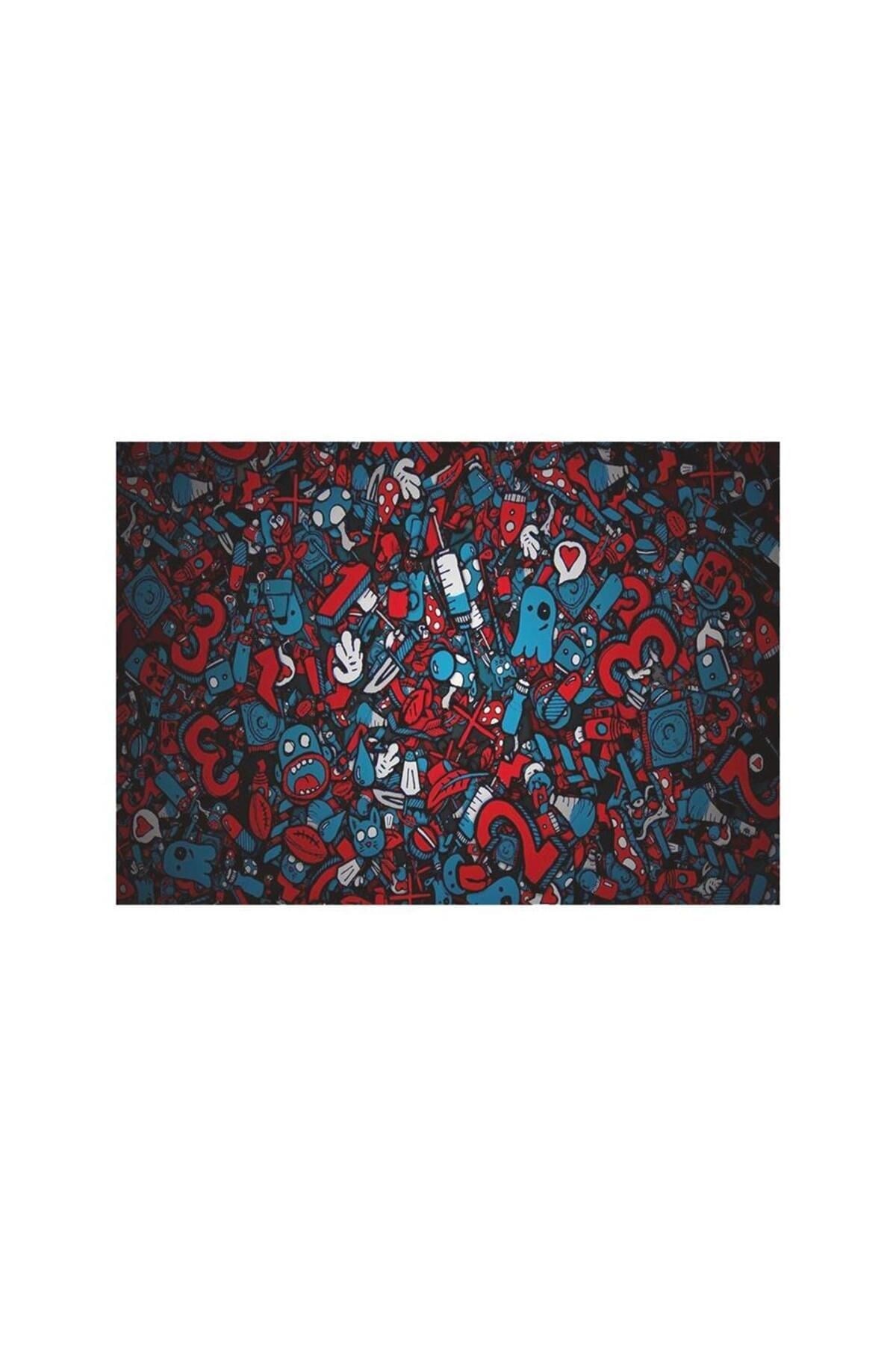 Doodle Red Gaming Oyuncu Mouse Pad