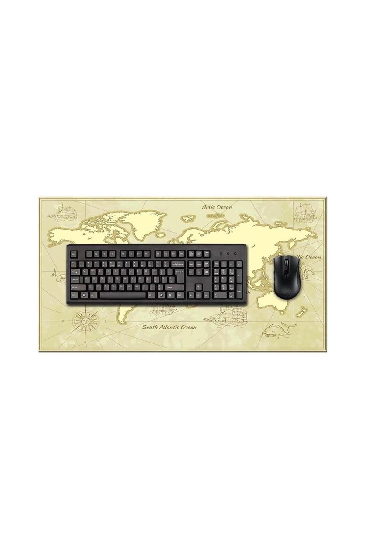 Dünya Haritası Xl 70x40 Cm Oyuncu Gaming Mouse Pad