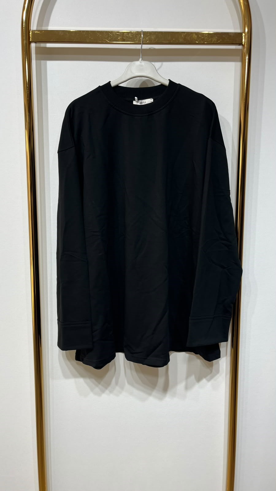 EKRUTEX Dikiş Detaylı Basic Sweatshirt