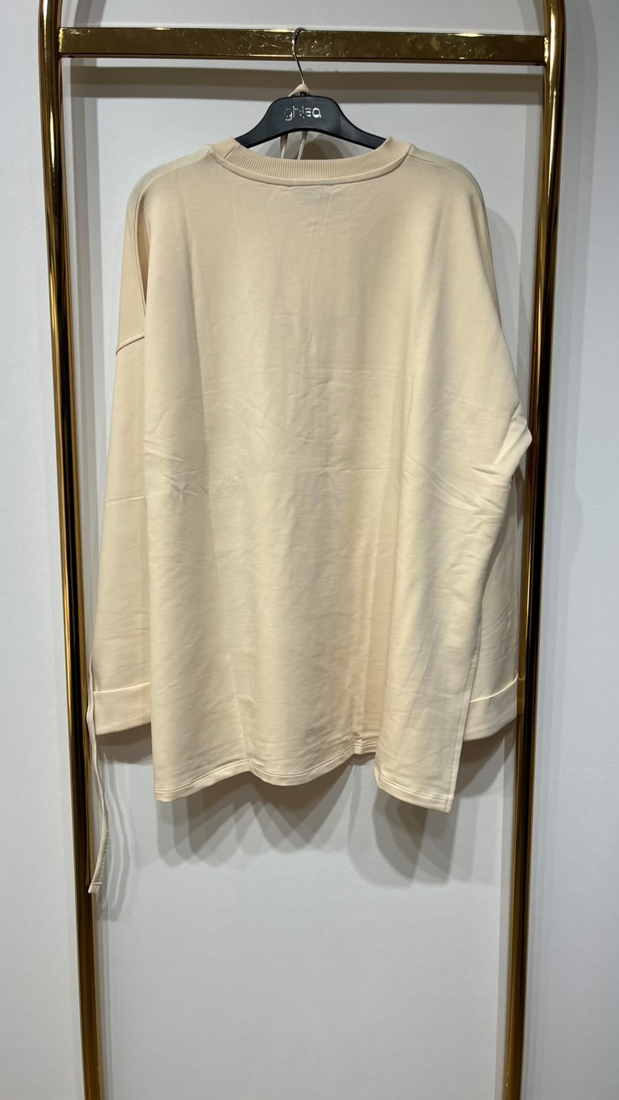 EKRUTEX Dikiş Detaylı Yırtmaçlı Sweatshirt