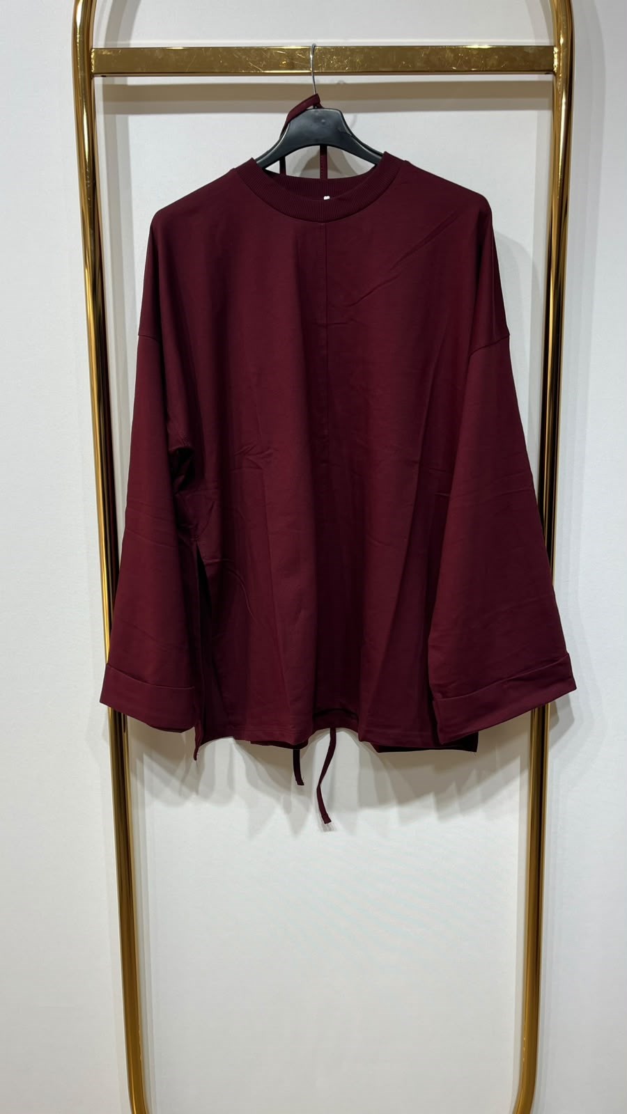 EKRUTEX Dikiş Detaylı Yırtmaçlı Sweatshirt