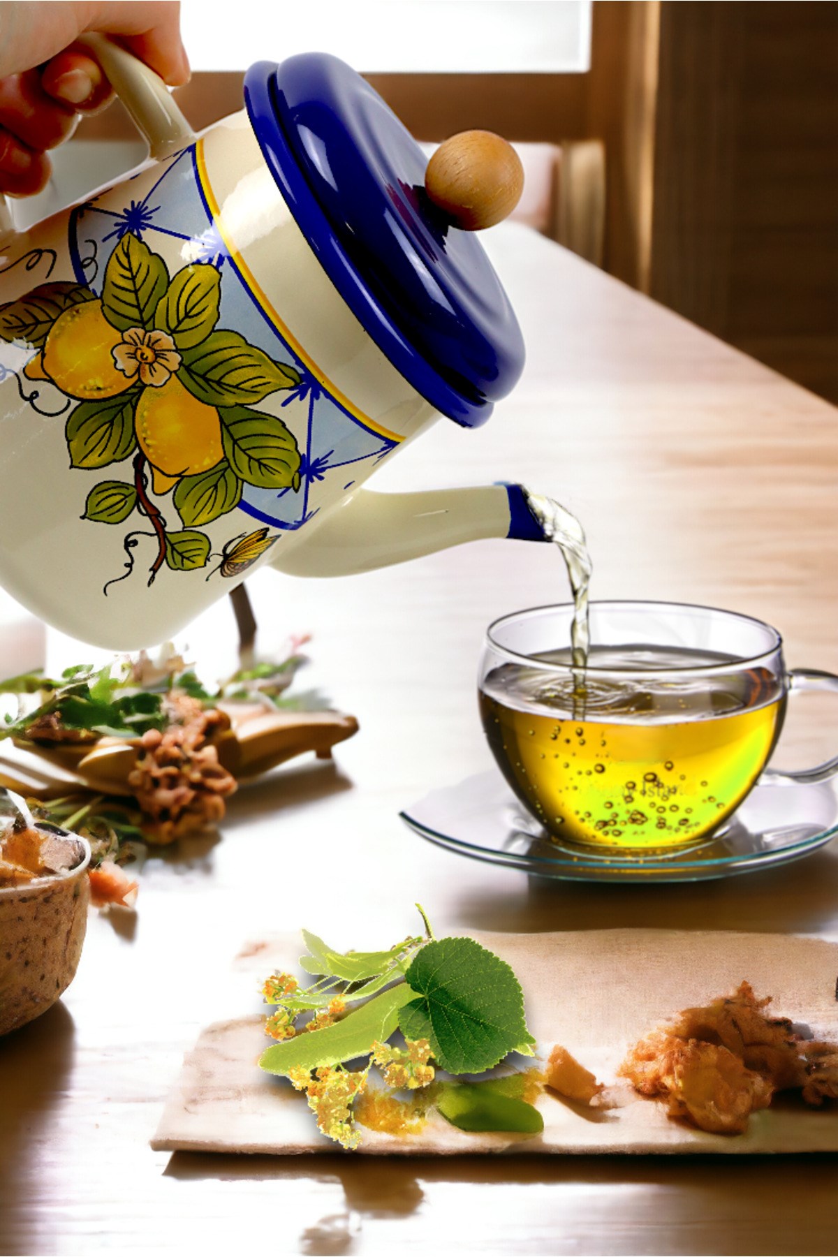 Emaye Demlik, Bitki Çayı Demliği, Çeyiz, Hediye 1 Litre