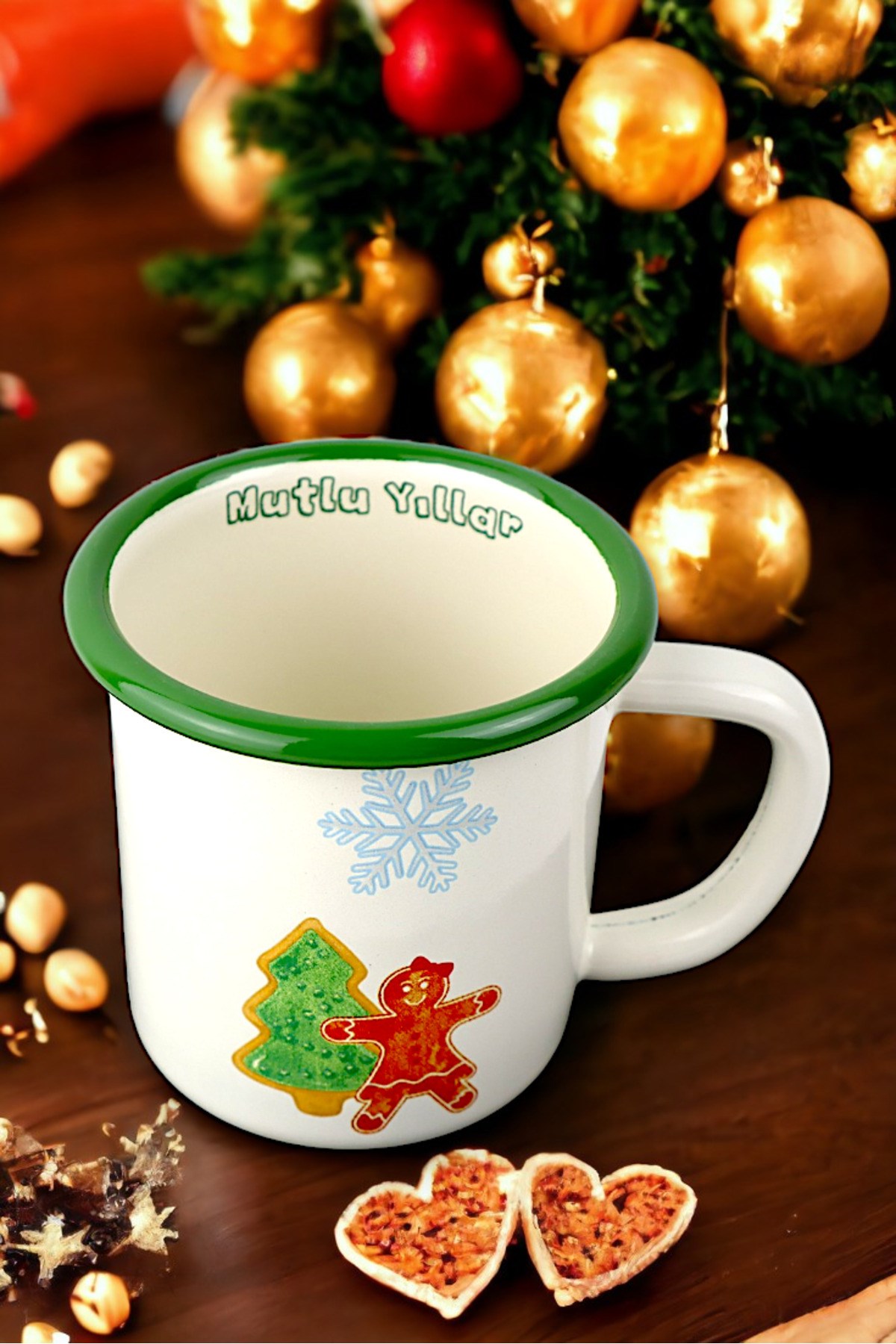 Emaye Espresso Ve Türk Kahvesi Fincanı Kupa Bardak Camp Kamp Mug , Yılbaşı, Hediye, Yeni Yıl 270ml