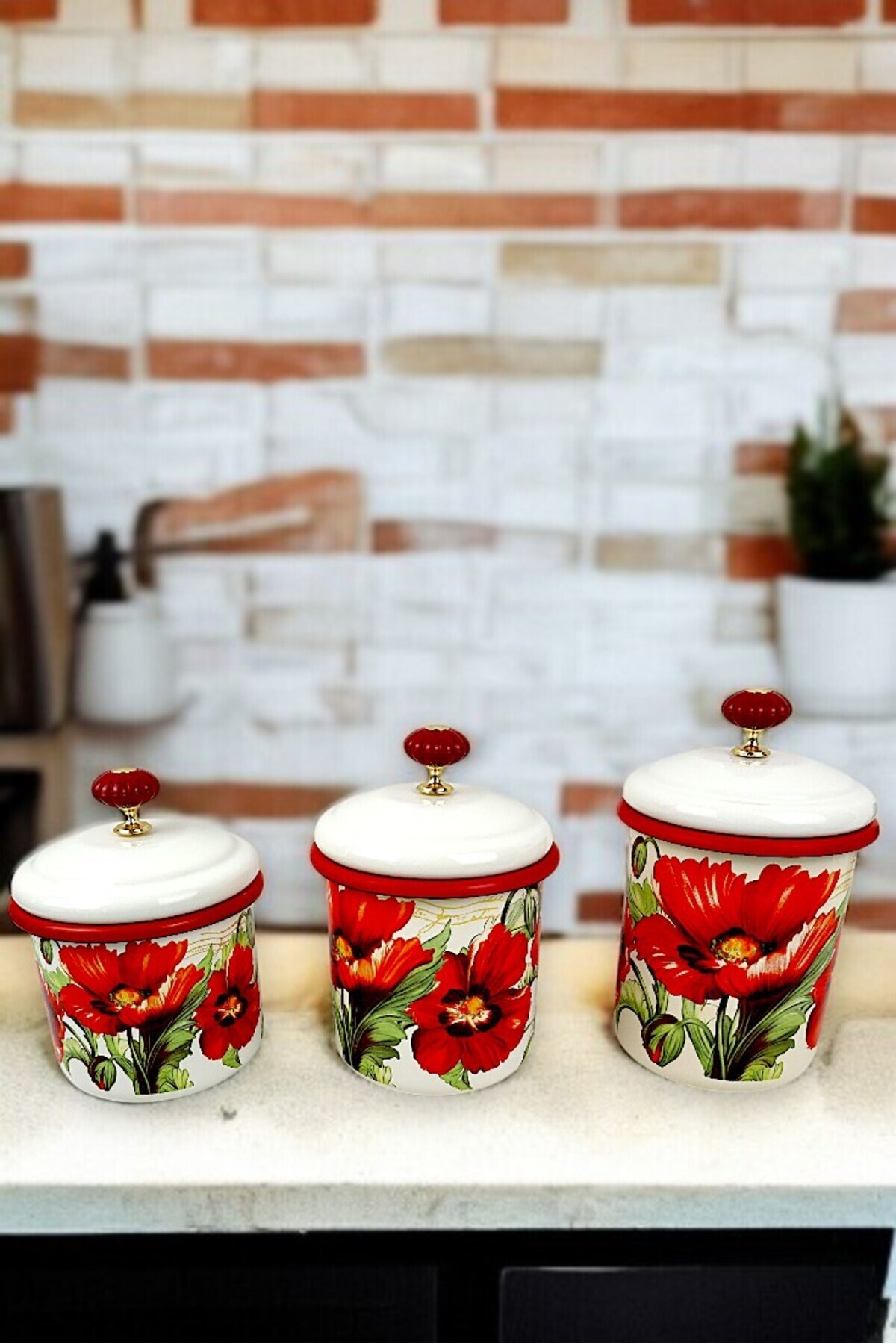 Emaye Kavanoz Kapaklı-1 /-1.3 / -1.5 Litre-baharatlık, Çeyiz ,Yoğurt Mayalama, Çok Amaçlı Kavanoz
