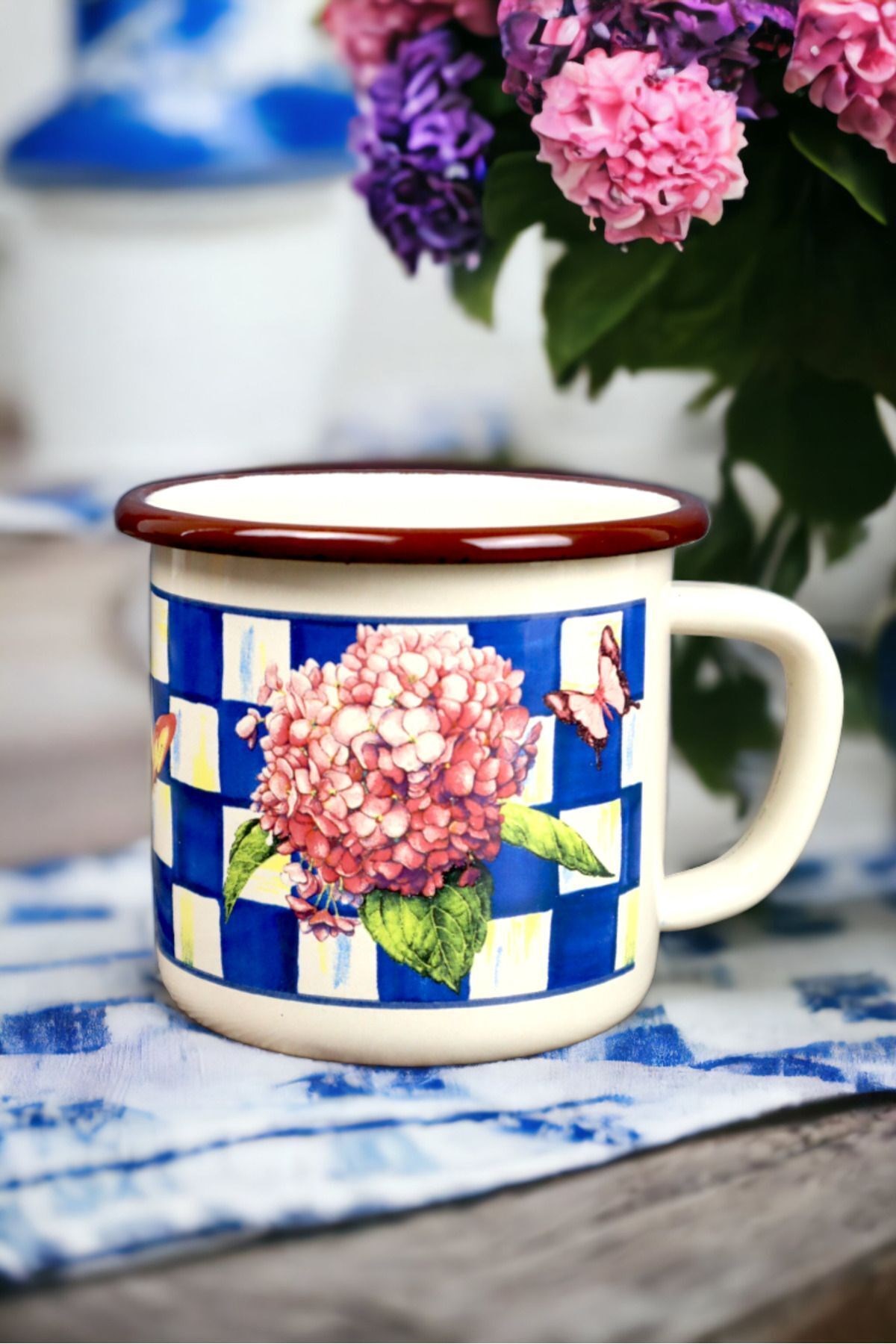 Emaye Kupa Bardak Camp Kamp Mug Fincan Kahve