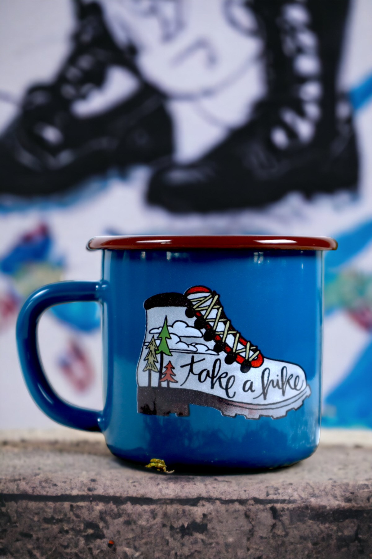 Emaye Kupa Bardak Camp Kamp Mug Fincan Kahve