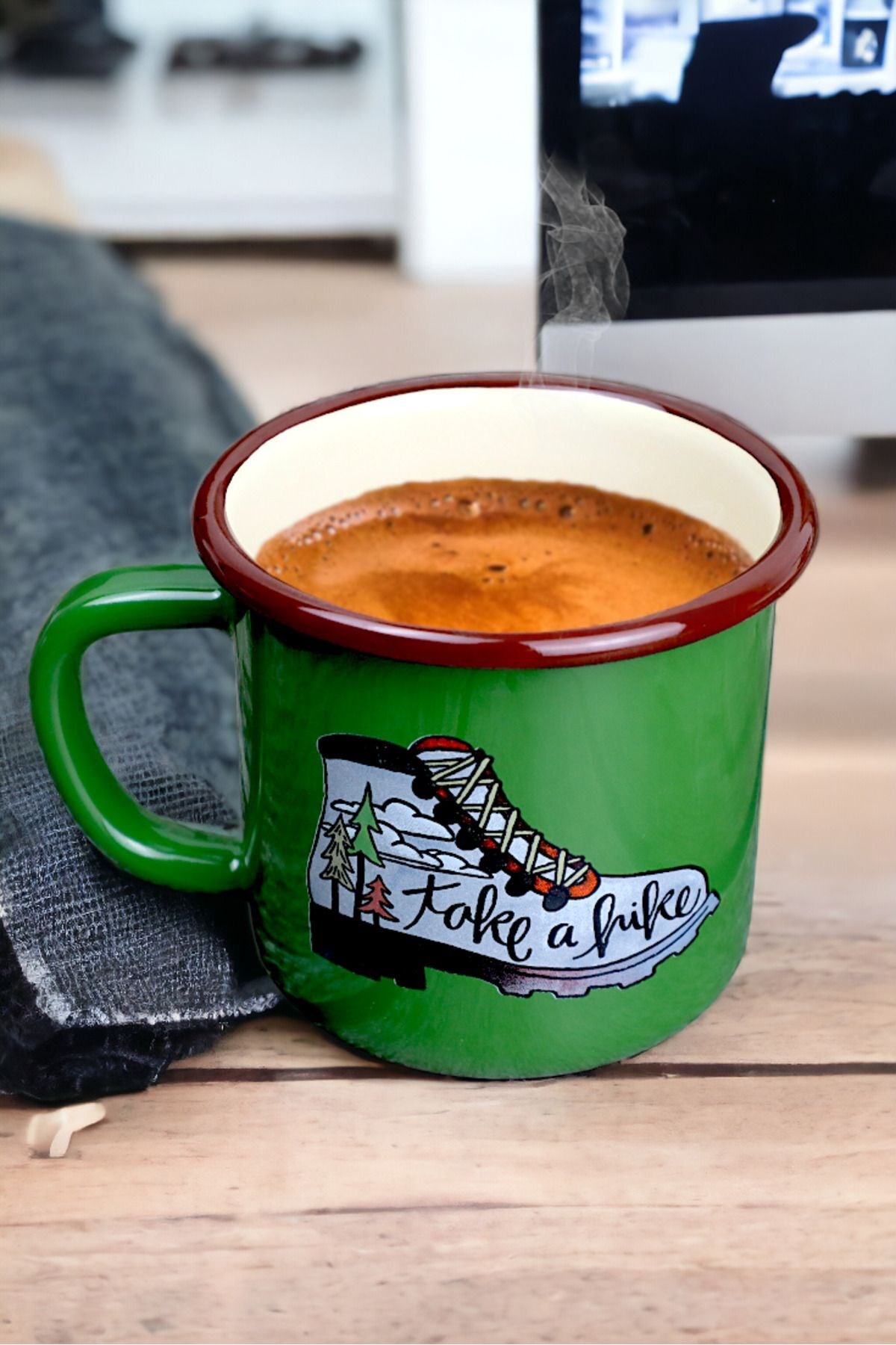 Emaye Kupa Bardak Camp Kamp Mug Fincan Kahve