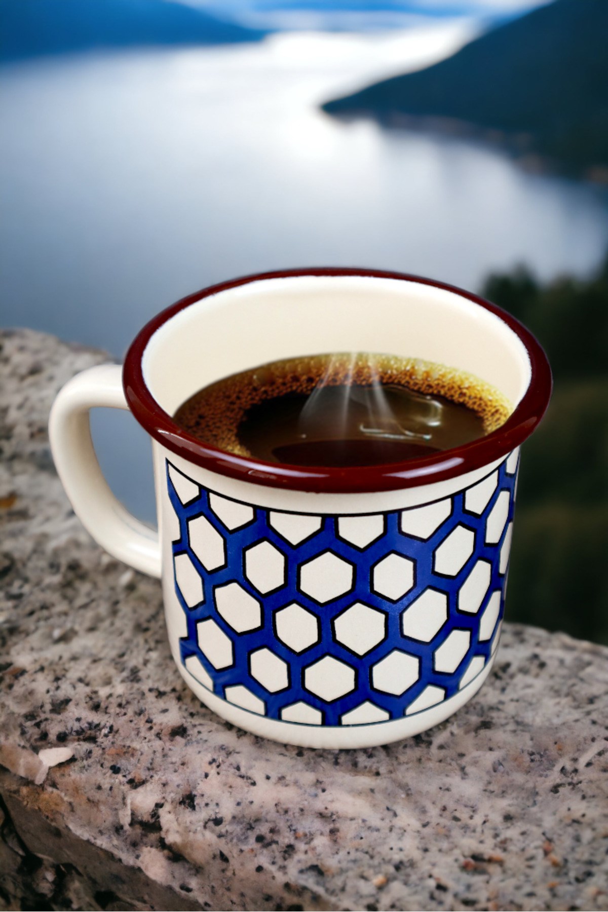 Emaye Kupa Bardak Camp Kamp Mug Fincan Kahve